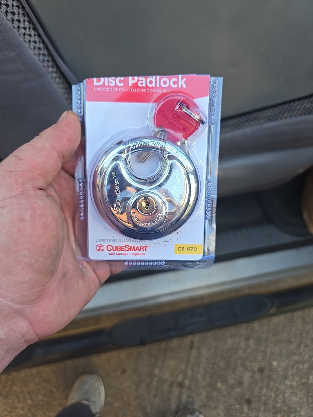 CubeSmart 2¾" Stainless Steel Disc Padlock