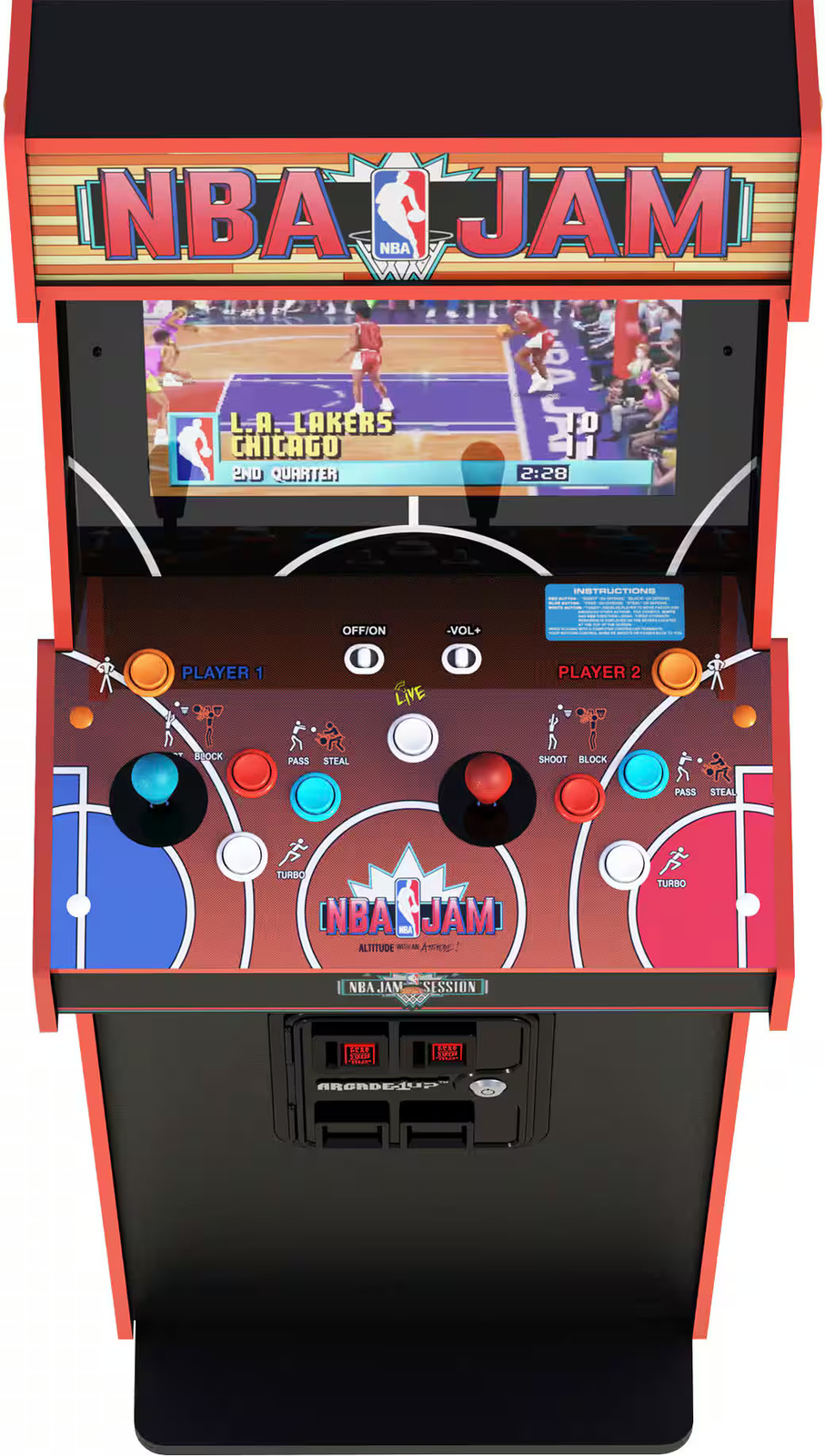 NBA Jam Deluxe 2 Player Control Panel Arcade Machine