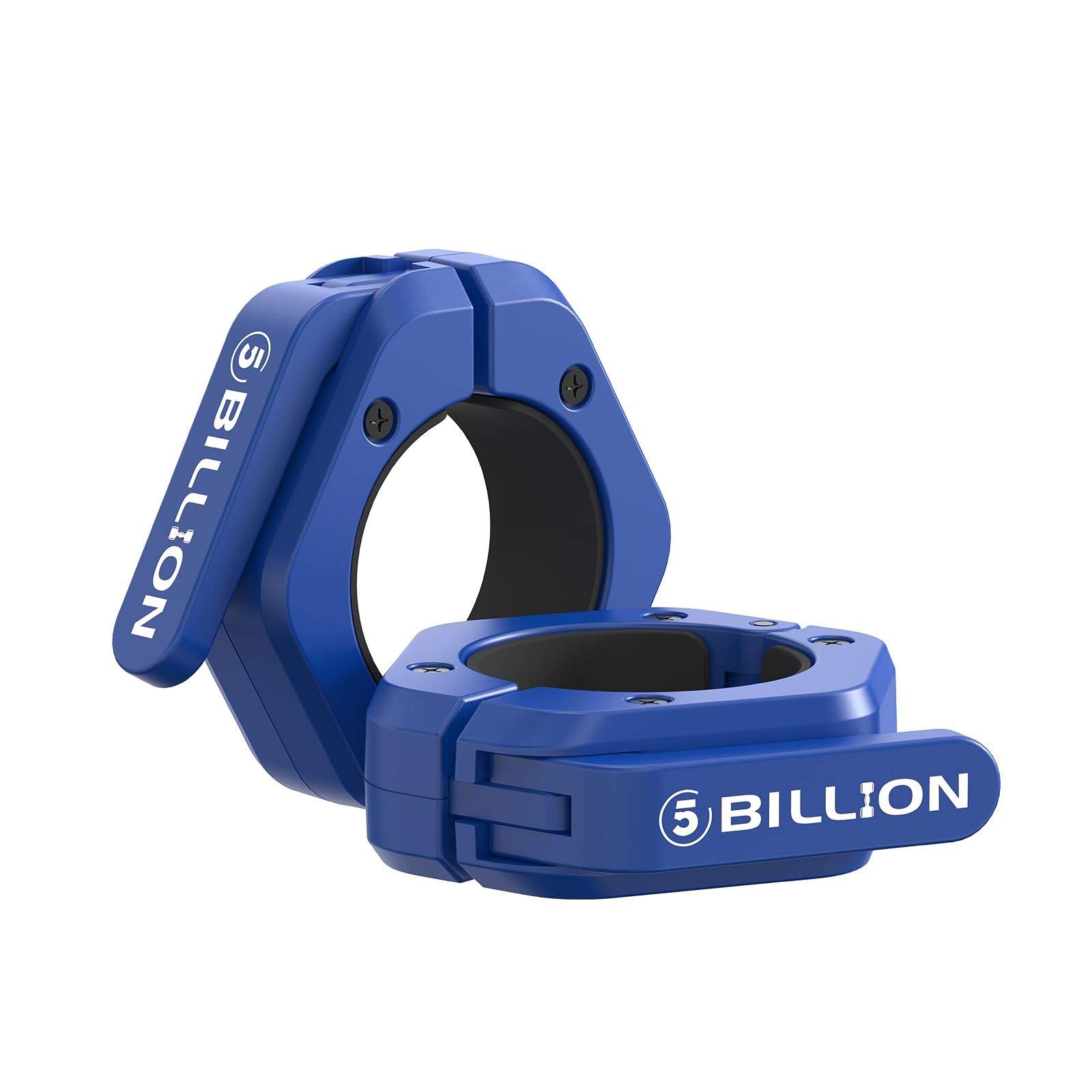 Olympic Barbell Clamps 2 inch Weightlifting Clips Pair Locking Collars Blue