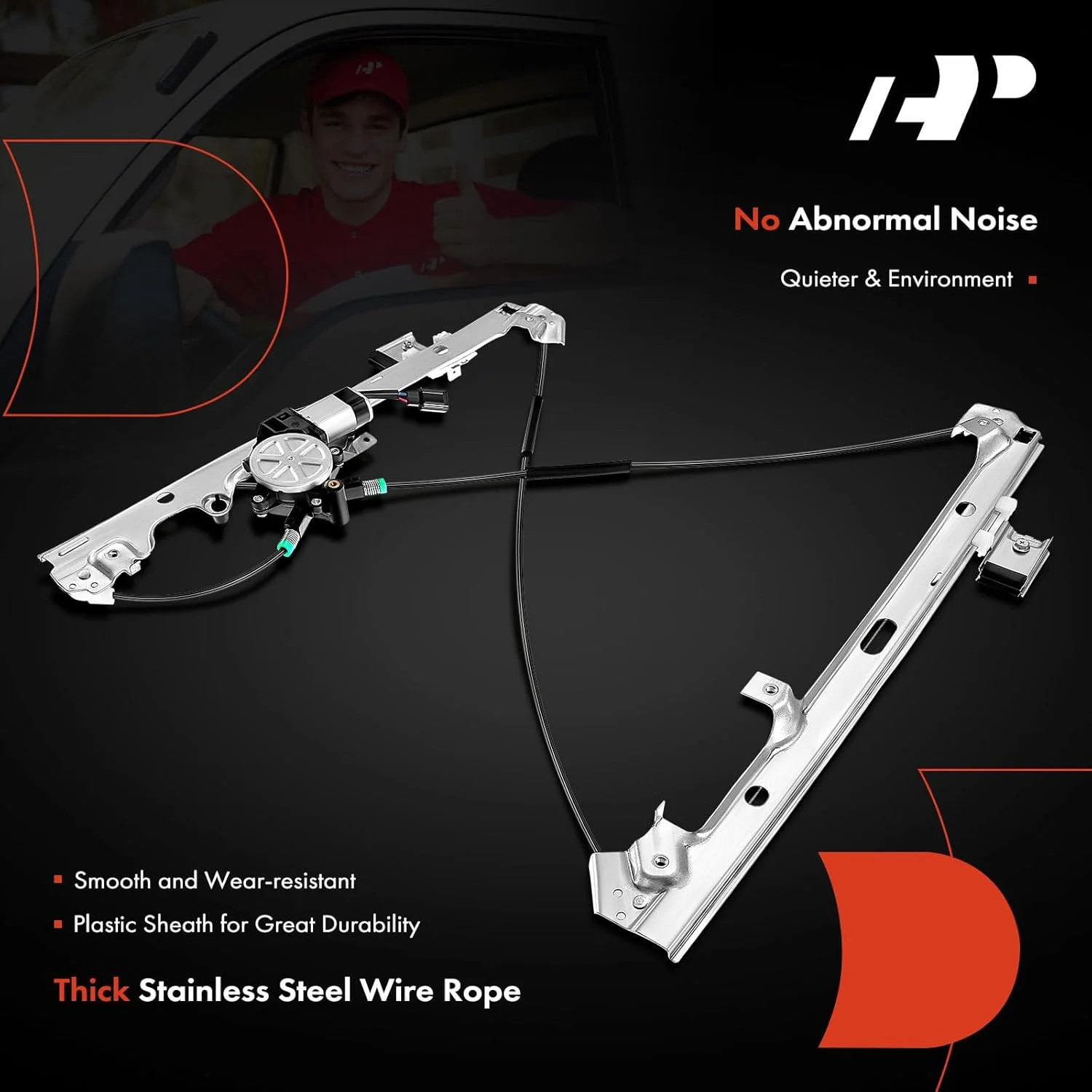 A-Premium Front Driver Side Power Window Regulator w/Motor Replacement for Chevr