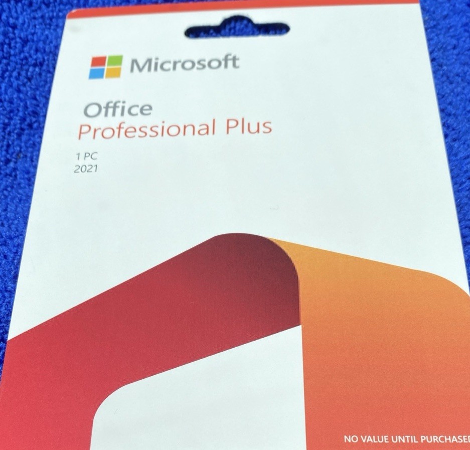 Microsoft Office Professional Plus 2021 Retail 1 PC Product Card Sealed