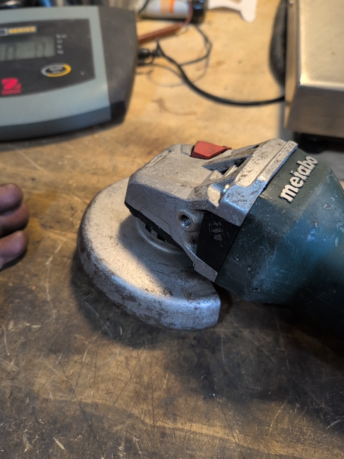 Metabo WP 8-115 QuickProtect 4 1/2" Non-Locking Paddle Switch Angle Grinder