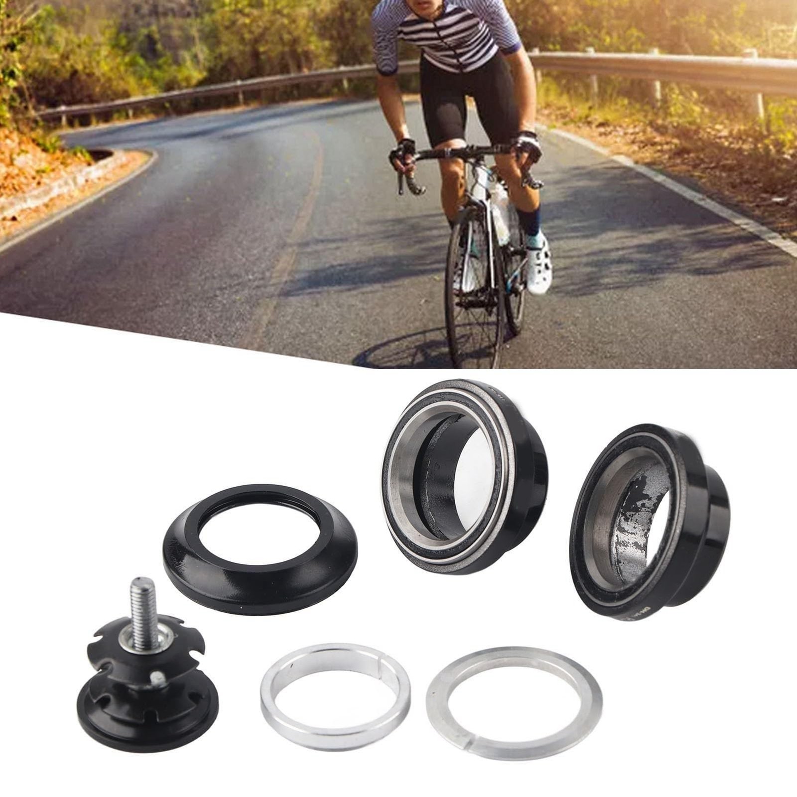 Bicycle Fork Headset 34mm Mountain Road Bike Threadless Bearing Component