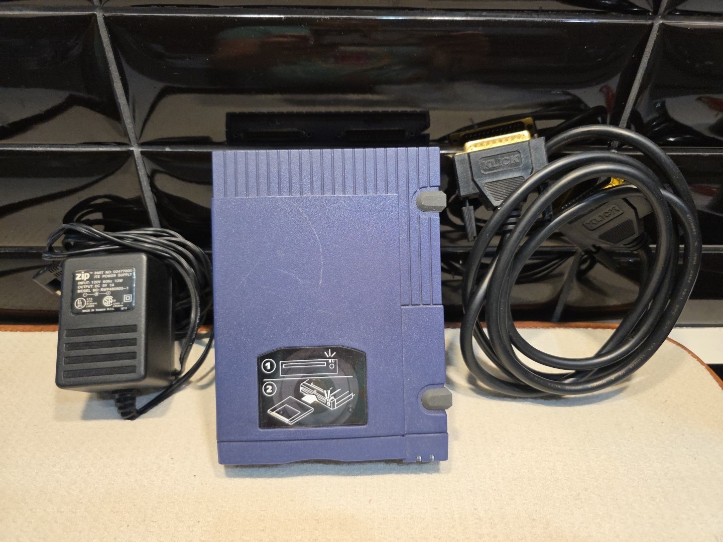 Iomega Zip 100 External Drive Vintage Parallel Port 100MB Storage Device AS IS