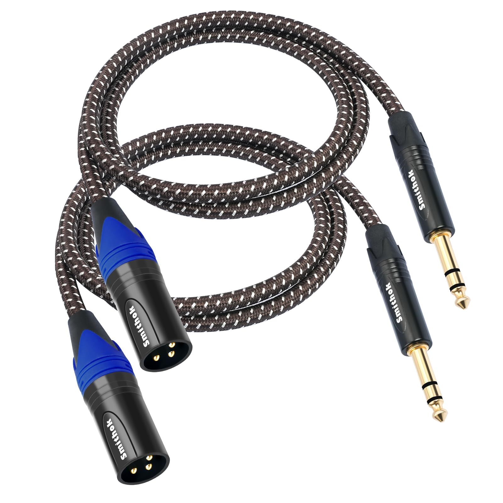 2Pack 1/4" to XLR CableHeavy Duty Nylon BraidedGold Plated PlugBalanced 1/4" ...