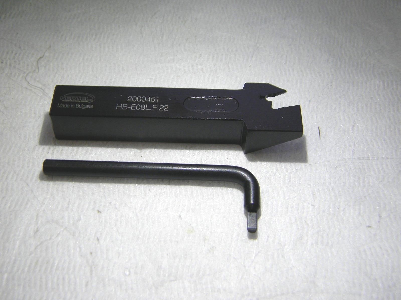 Hertel 1.18 Left Hand Cut Indexable Cutoff Toolholder  HB-E08L.F22 2000451