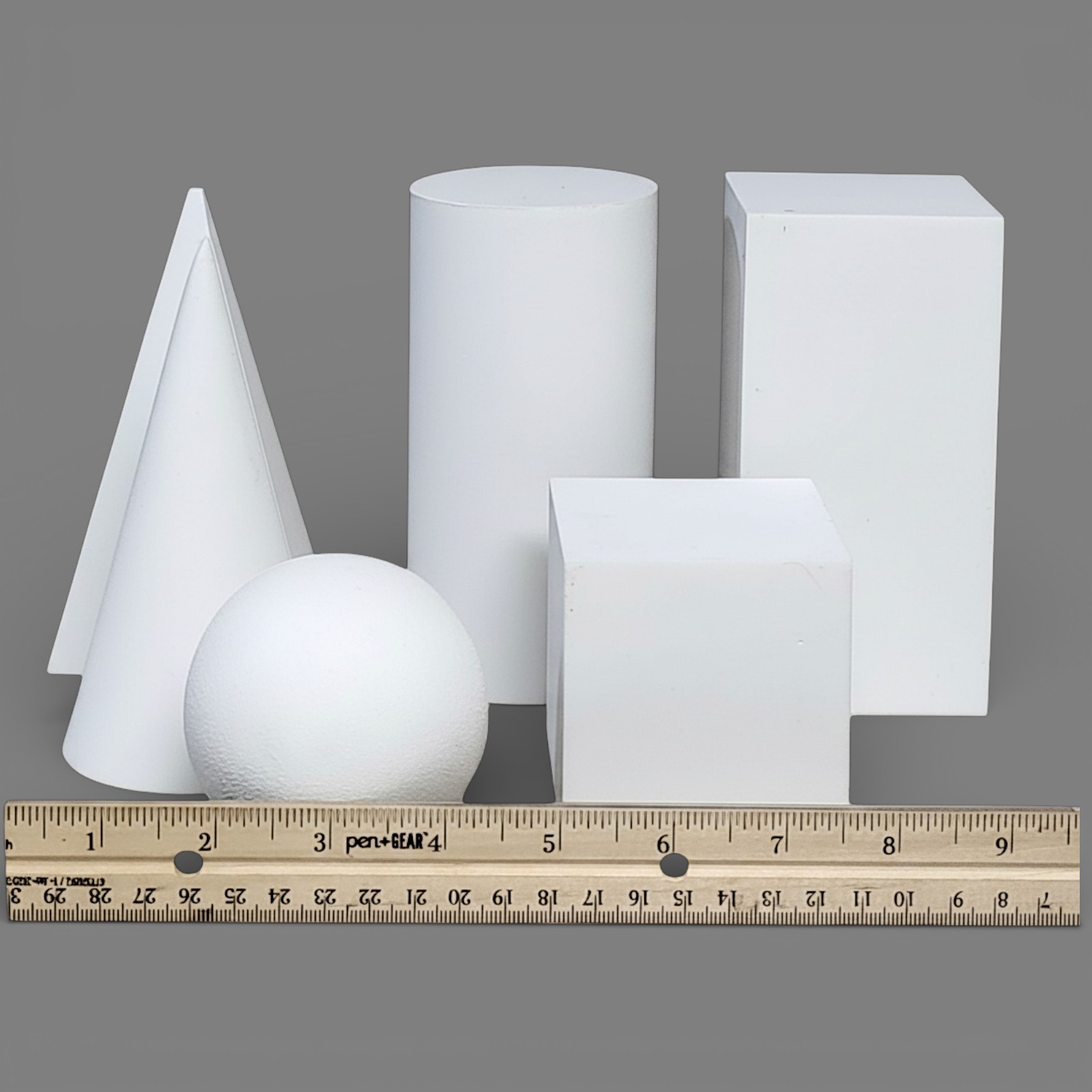 6-Pack Assorted Foam Geometric Shapes Drawing Forms Arts & Crafts Warehouse