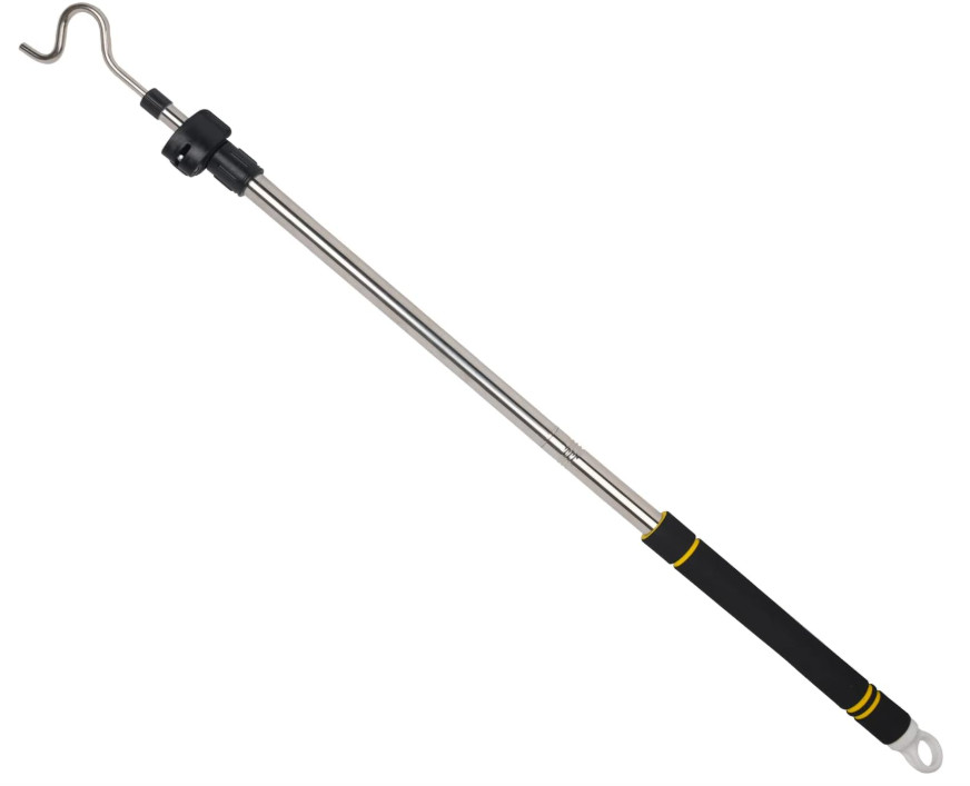 Gancho Telescópico para Ropa: Poste ajustable de 37" a 65" con gancho de 4.7" y