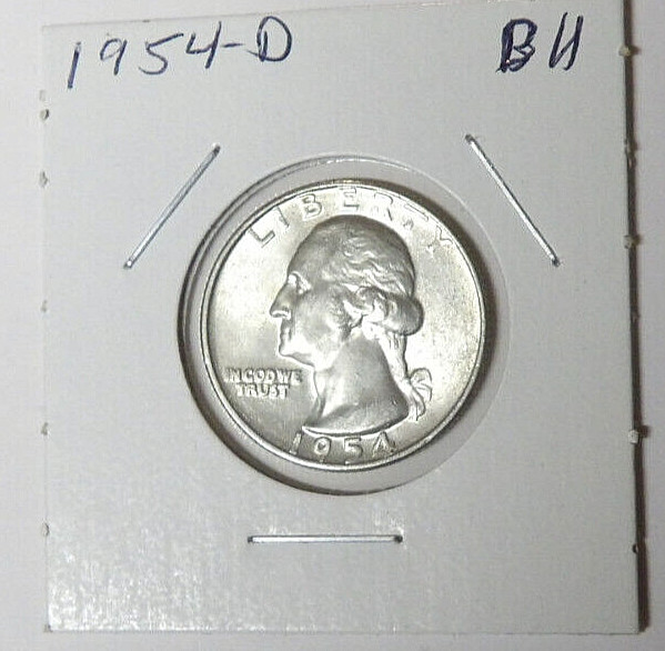 BU 1954-D Washington Silver Quarter Uncirculated Denver Mint (31625)
