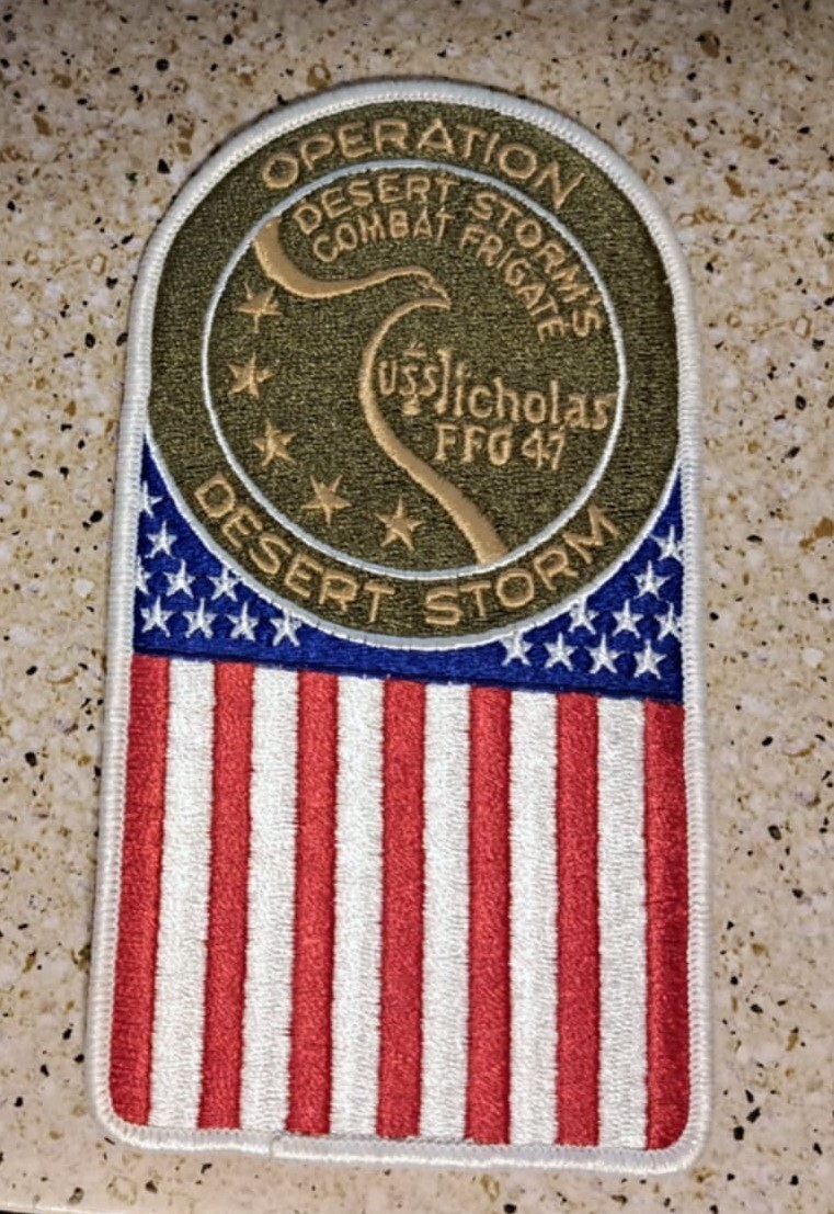 Desert Storm FFG 47 USS NICHOLAS 1991 US NAVY Frigate Ship Crew Patch