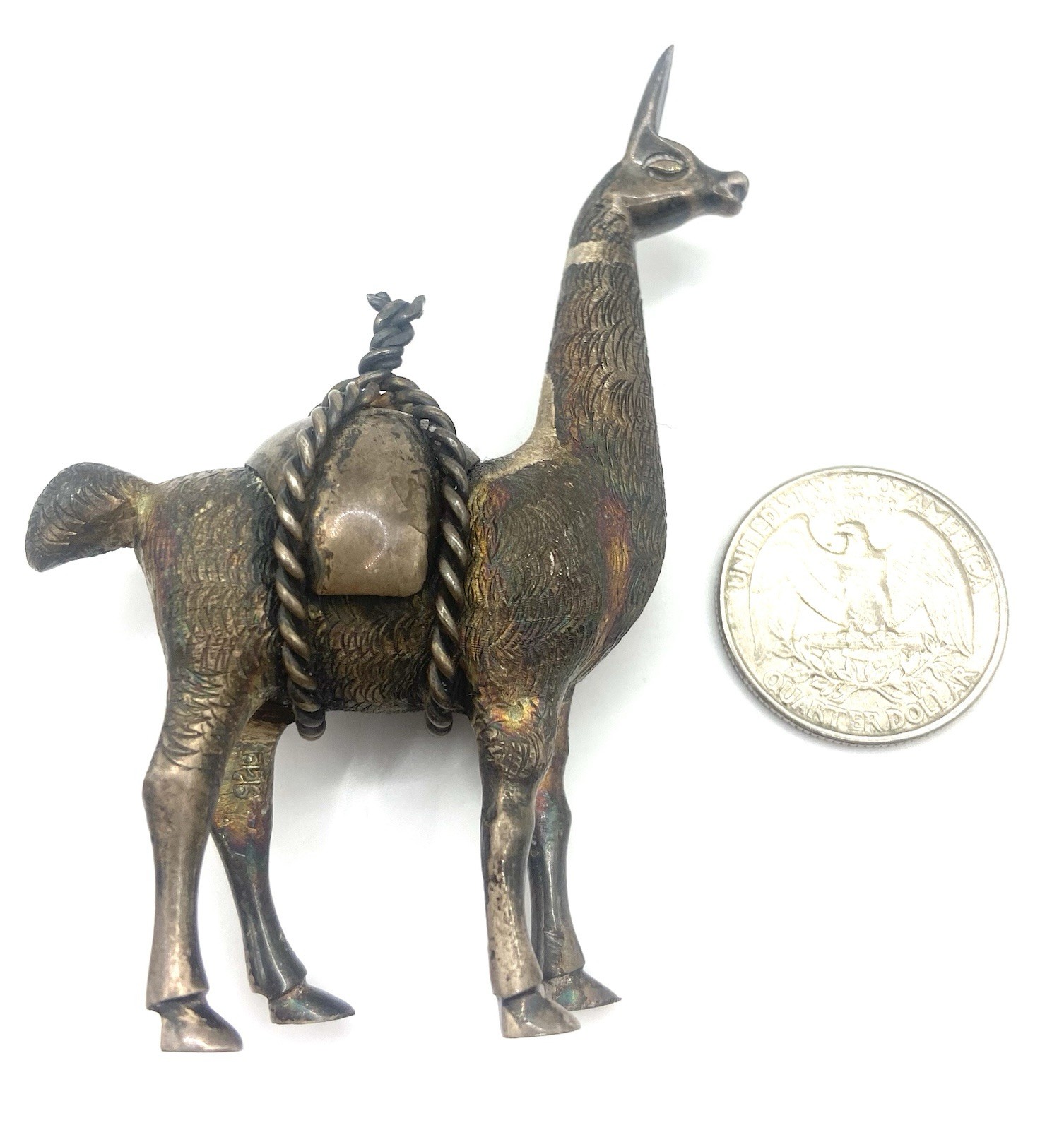 Vintage Peruvian Sterling Silver Llama Figurine 74.7 gram