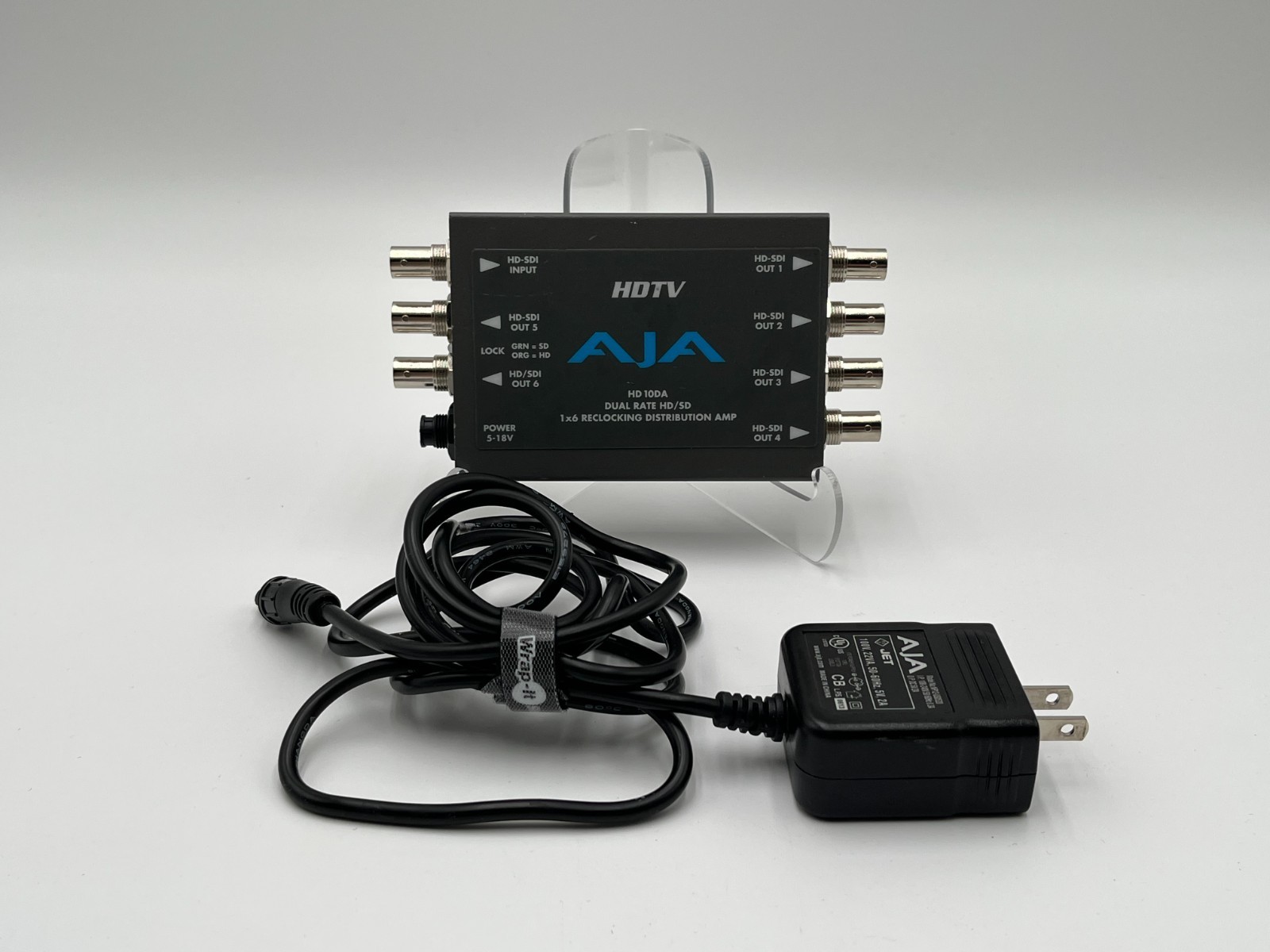 AJA HD10DA Dual Rate HD/SD 1x6 Reclocking Distribution Amp, Power Tested
