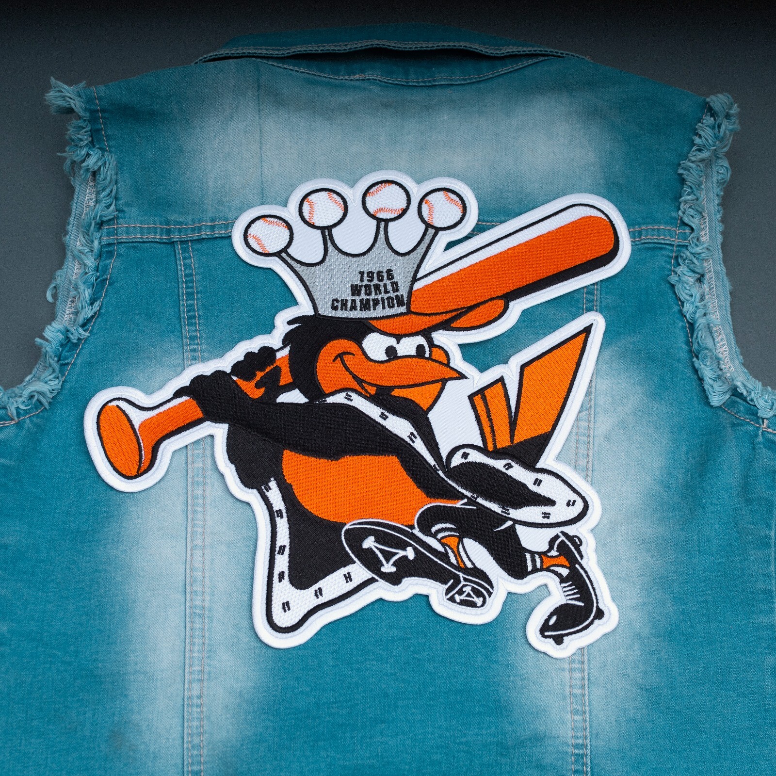 Baltimore Orioles Bird Large Patch, Baseball Team, Embroidered Sports, Iron On