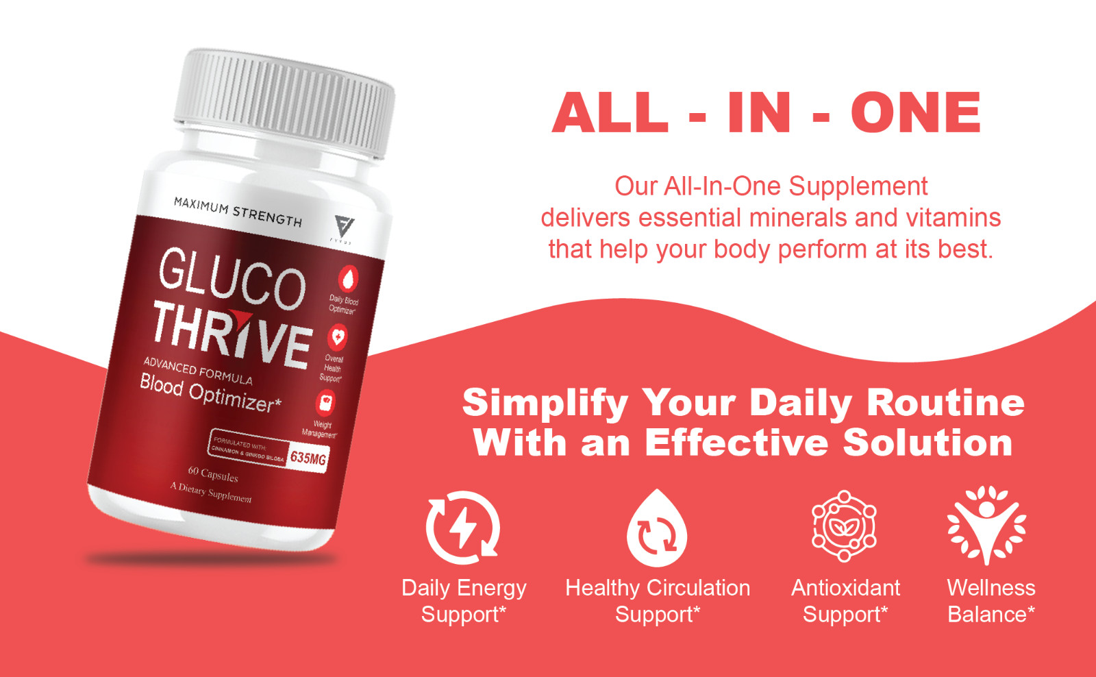 (2 Pack) Gluco Thrive Capsules, Gluco Thrive Advanced Formula (120 Capsules)