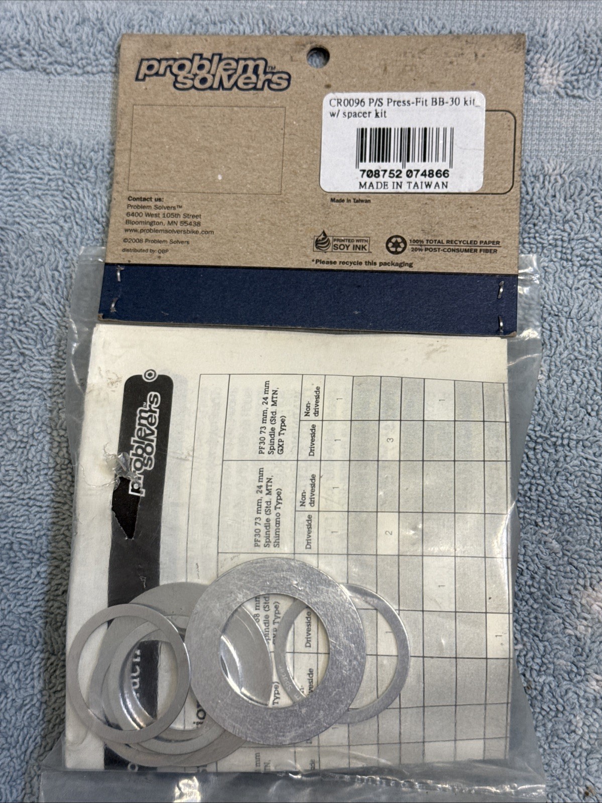 New Problem Solvers Press-Fit BB-30 Kit w/ spacer kit CR0096 [ssg]