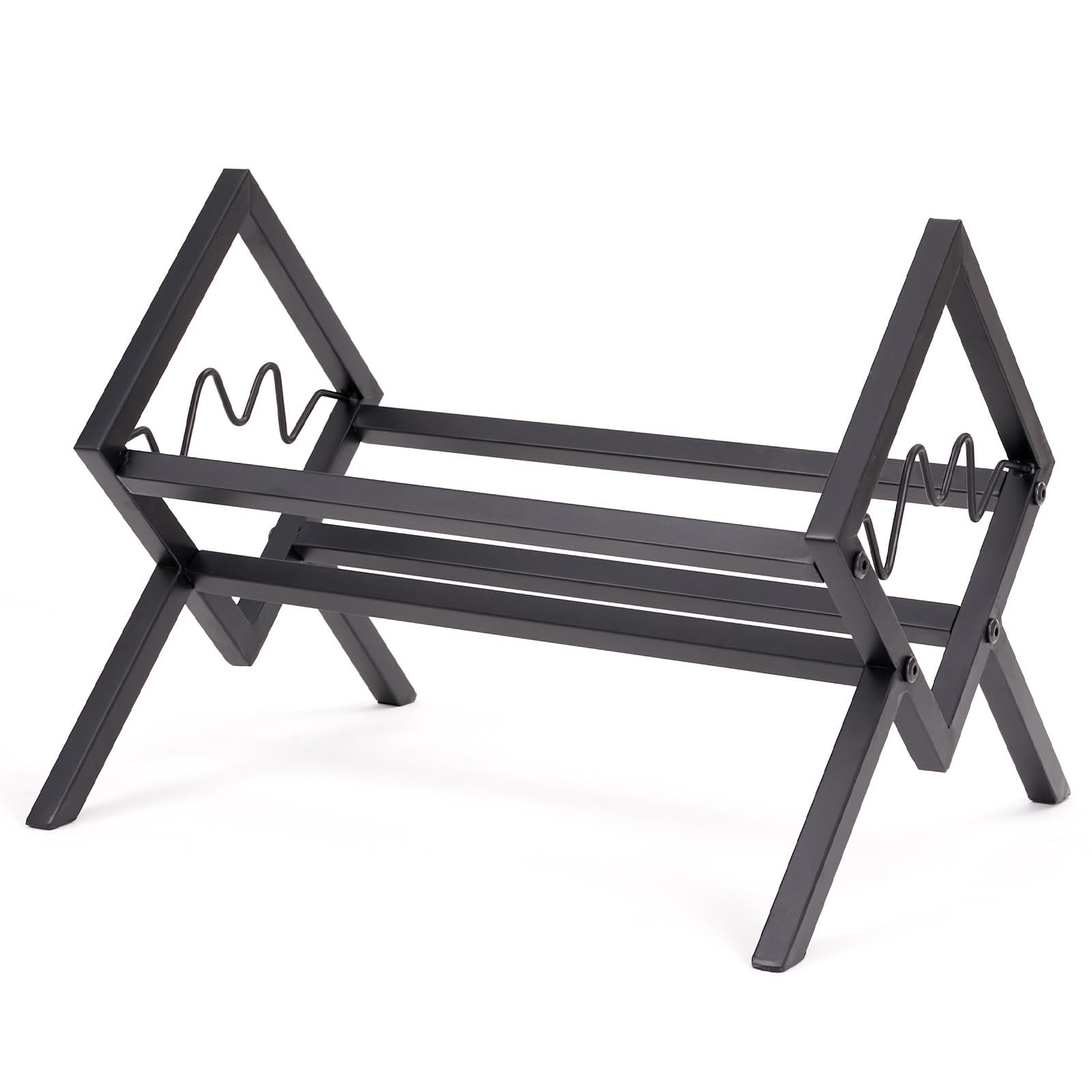 Black Metal Vinyl Record Storage Rack 100 LP Capacity Single Tier Stand Box