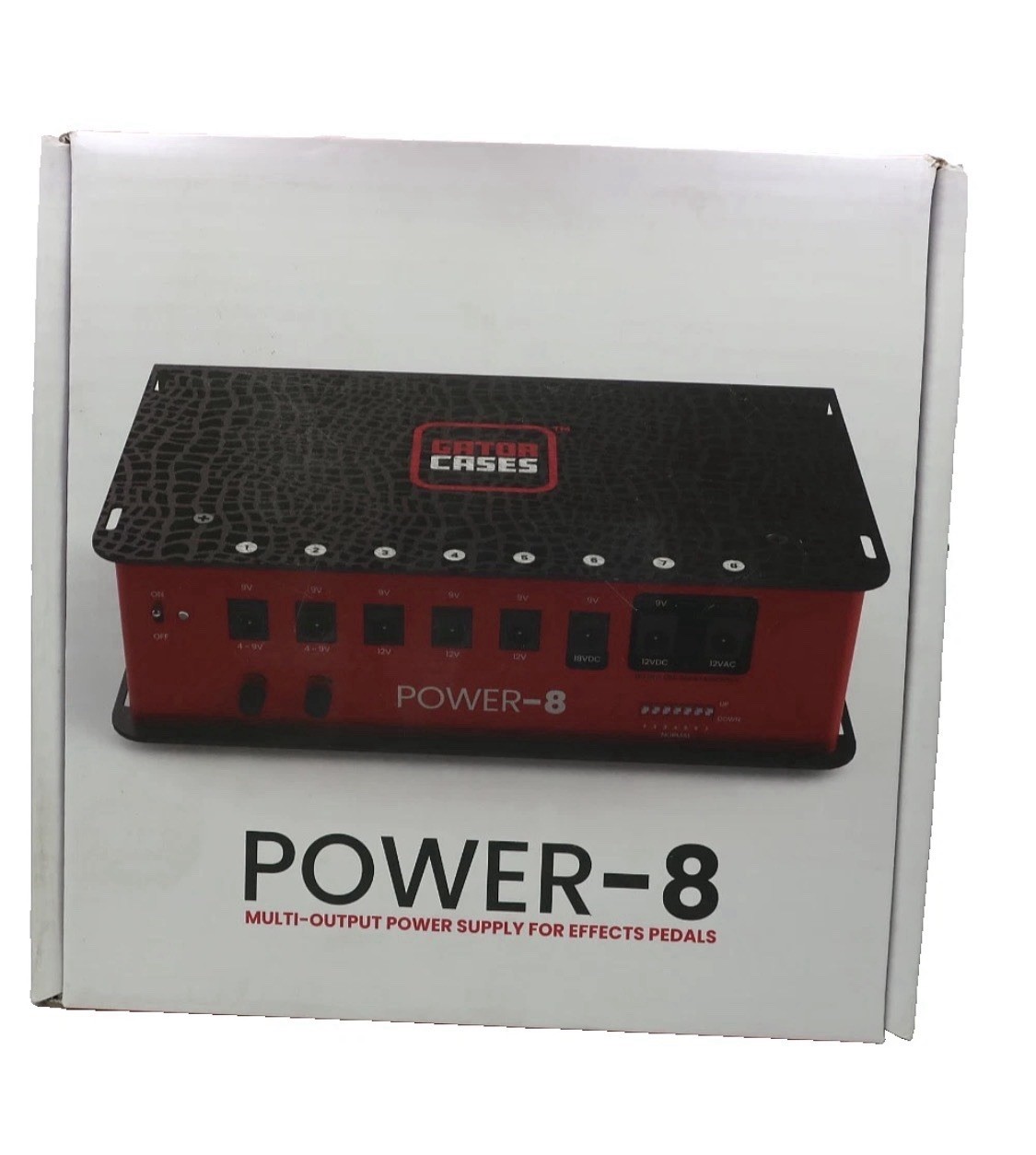 Gator Cases Guitar Effects Pedal Power w/8 Isolated Multi-Output Power Supply