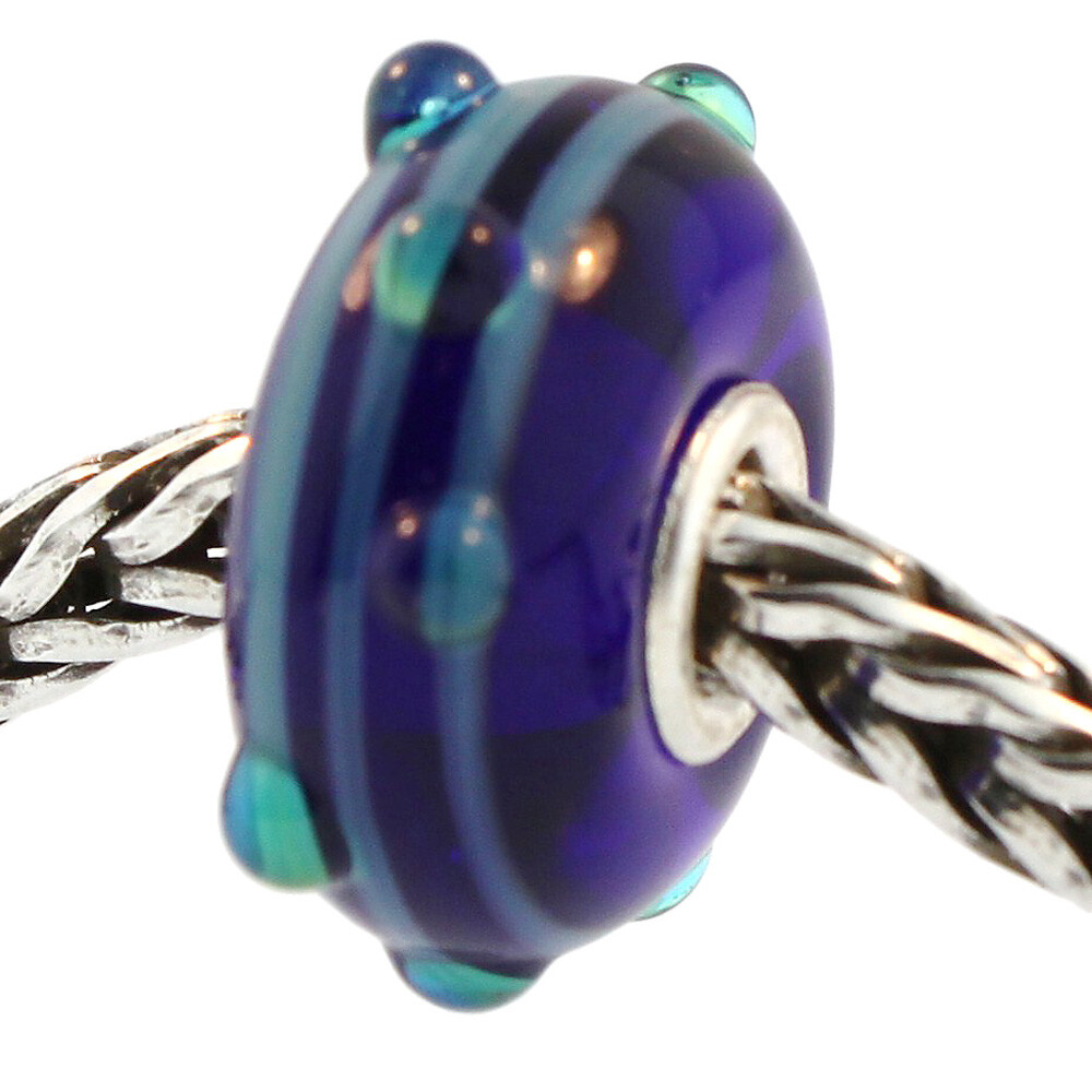Authentic Trollbeads Glass 61193 Blue Dew :0 RETIRED