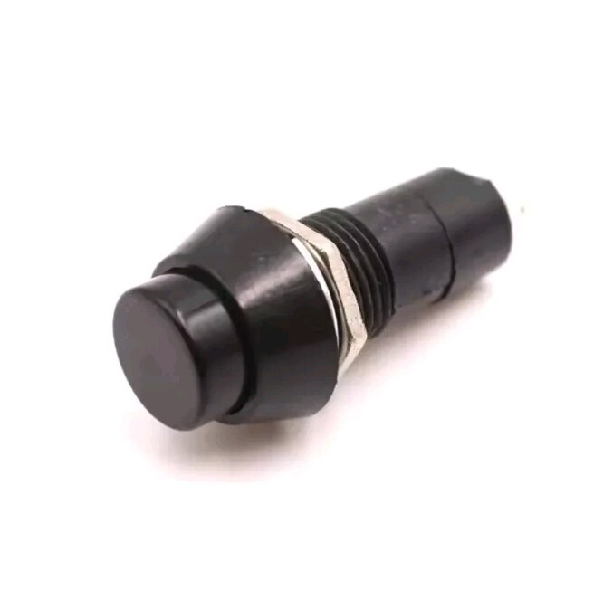 2PCS 12mm Black LATCHING Push Button Switch (ON)-OFF 2 Pin 3A 250V