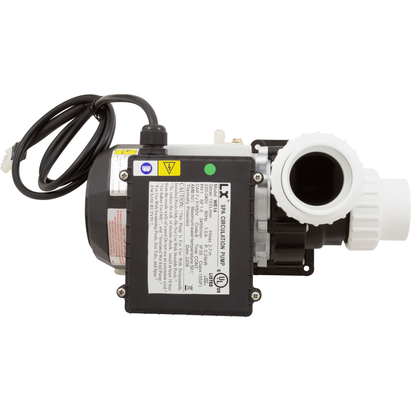 WE14 230V Pump, Circ, LX WE14, 230v, 3450rpm, 1.0A, 1-1/2"mbt