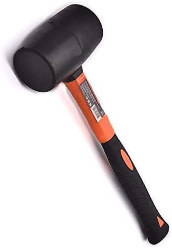 Edward Tools Rubber Mallet Hammer 16 oz - Durable Eco-friendly Black