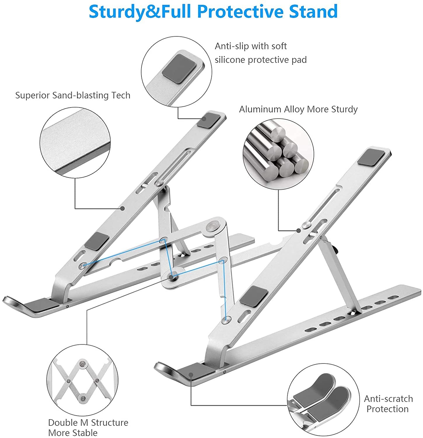 Portable Laptop Stand Tablet Riser Adjustable Notebook Computer Holder