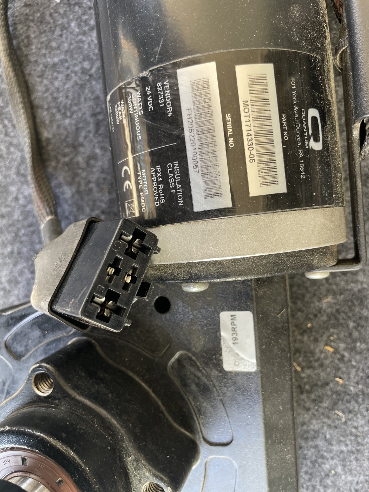 electric wheelchair 24volt motor for QUANTUM 4fRONT LEFT R RIGHT