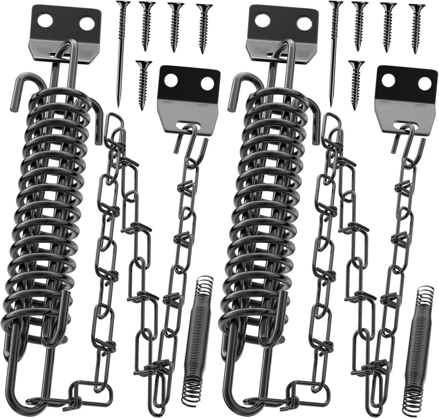 Screen Door Chain - 2 Pack Storm Door Chain Spring for Wind Safety Closer Sto