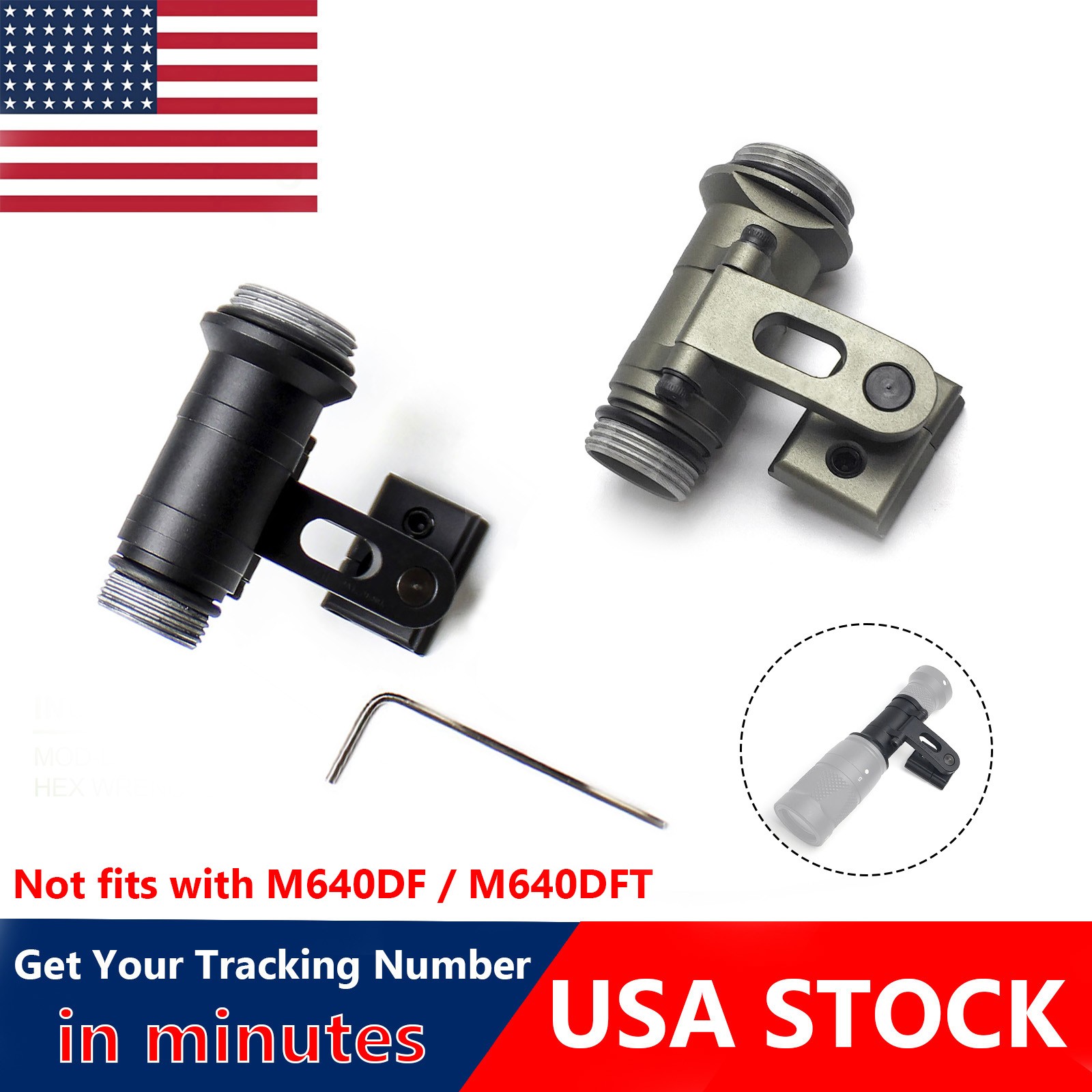 Tactical SS M-AX Bracket Light Body Mount For M300B M600B M600C Metal Flashlight