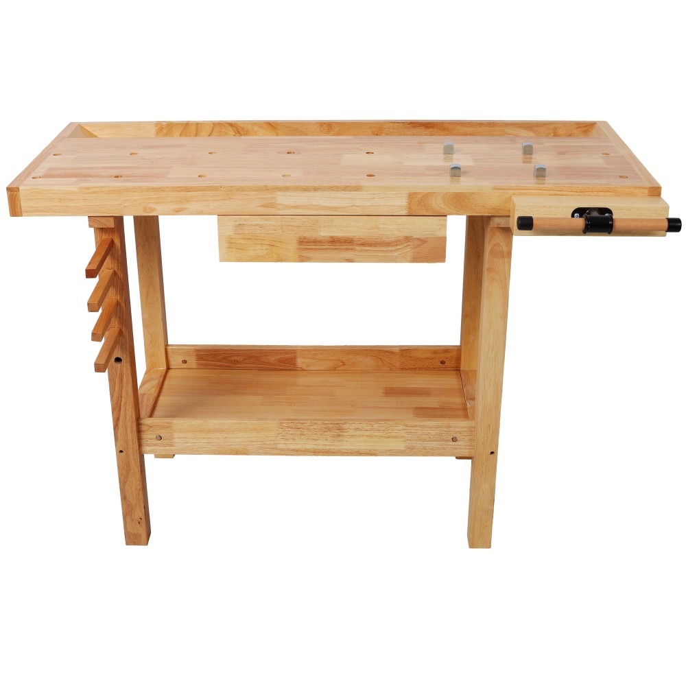 48" Adjustable Work Bench, Workbench Heavy-Duty Work Table for Garage, Workshop