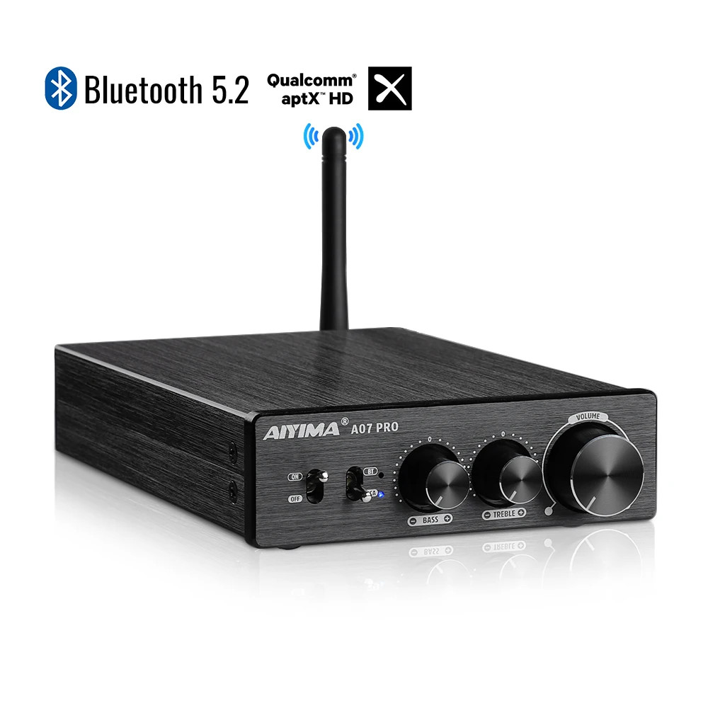 AIYIMA A07 PRO TPA3255 Bluetooth Power Amplifier 300Wx2 HiFi Class D Amp