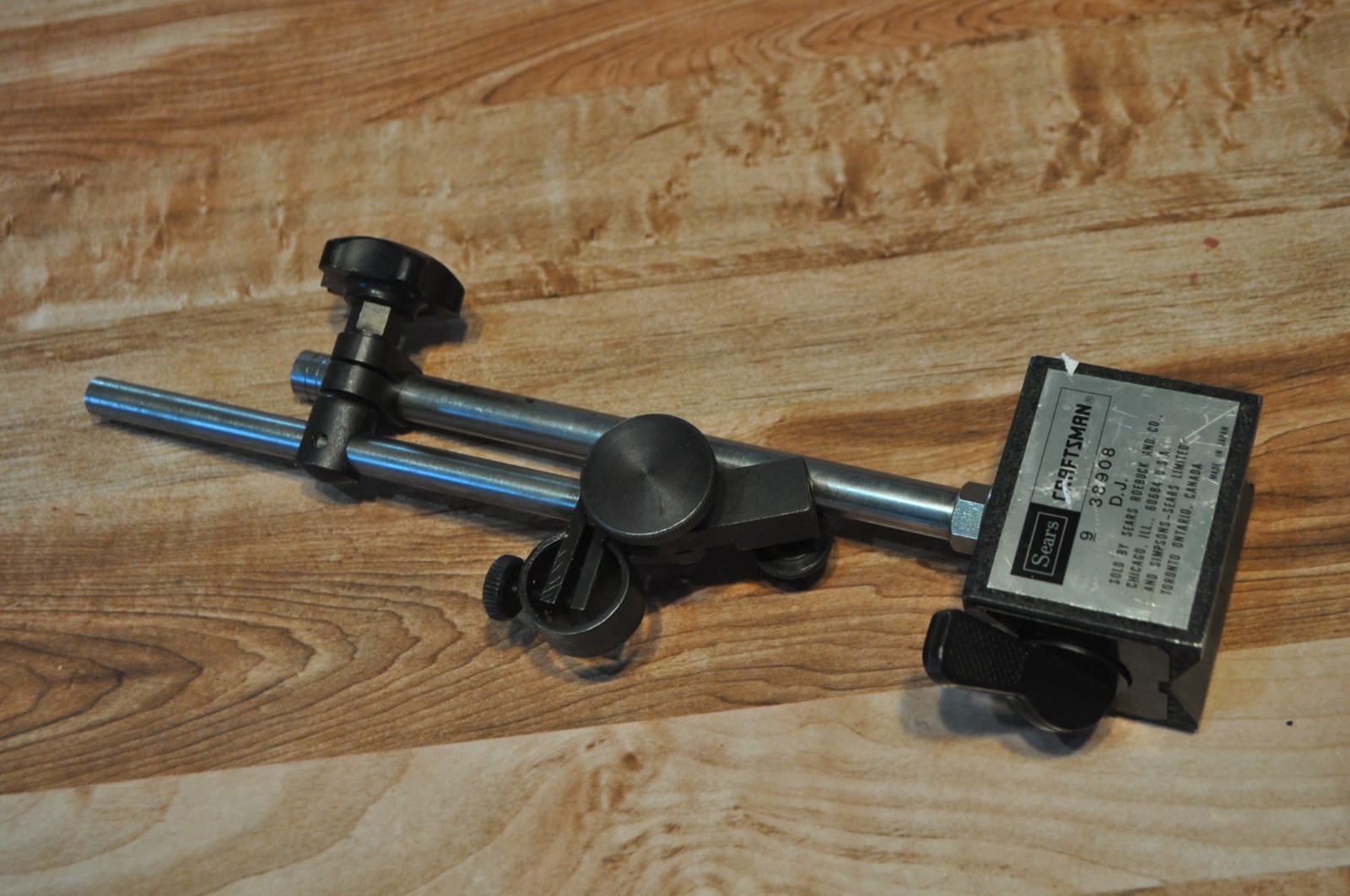 SEARS Craftsman Dial Runout Indicator Magnetic Base Tool D.J. 9-38908
