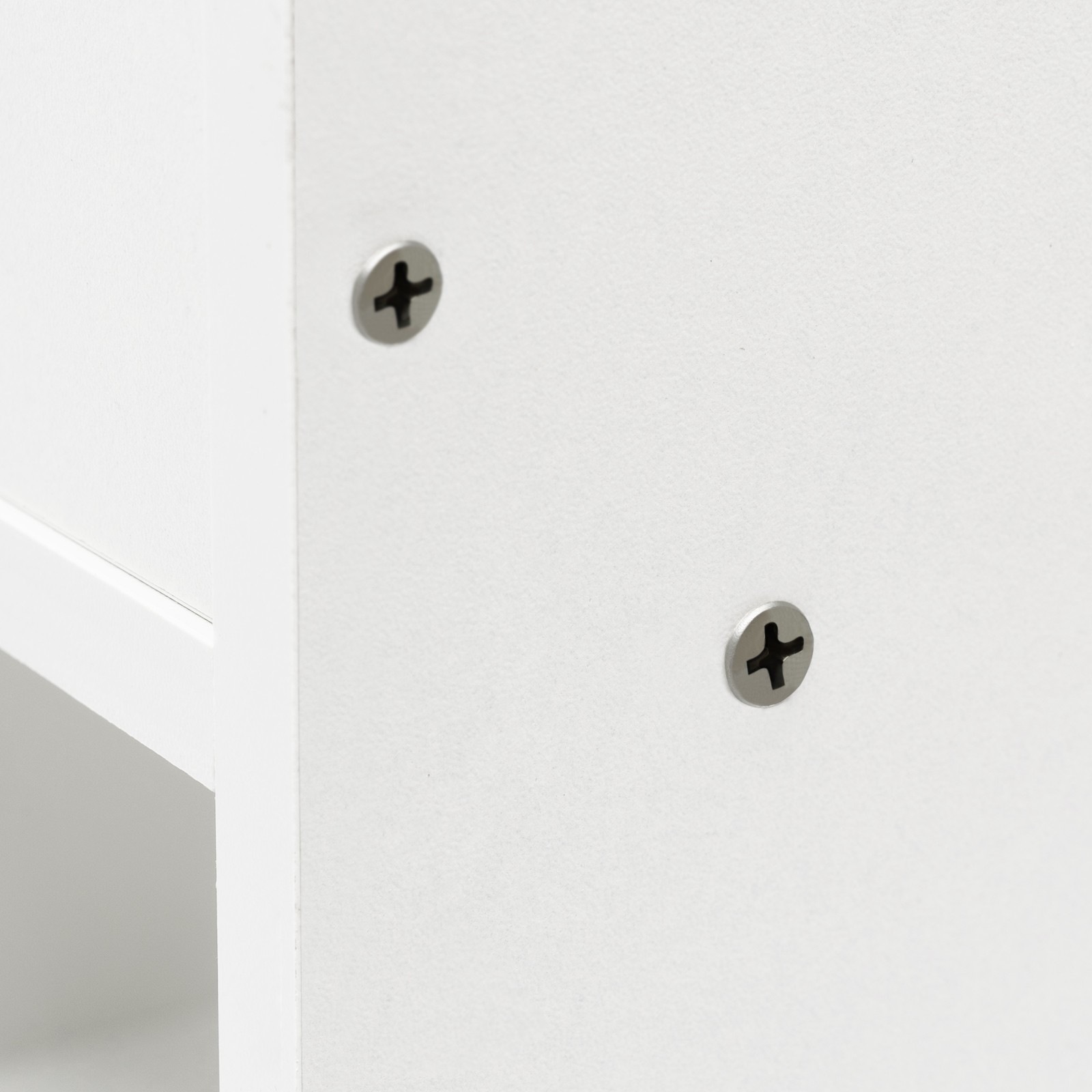 Warm White Filing Cabinet, Storage Shelf, Mobile Printer Stand