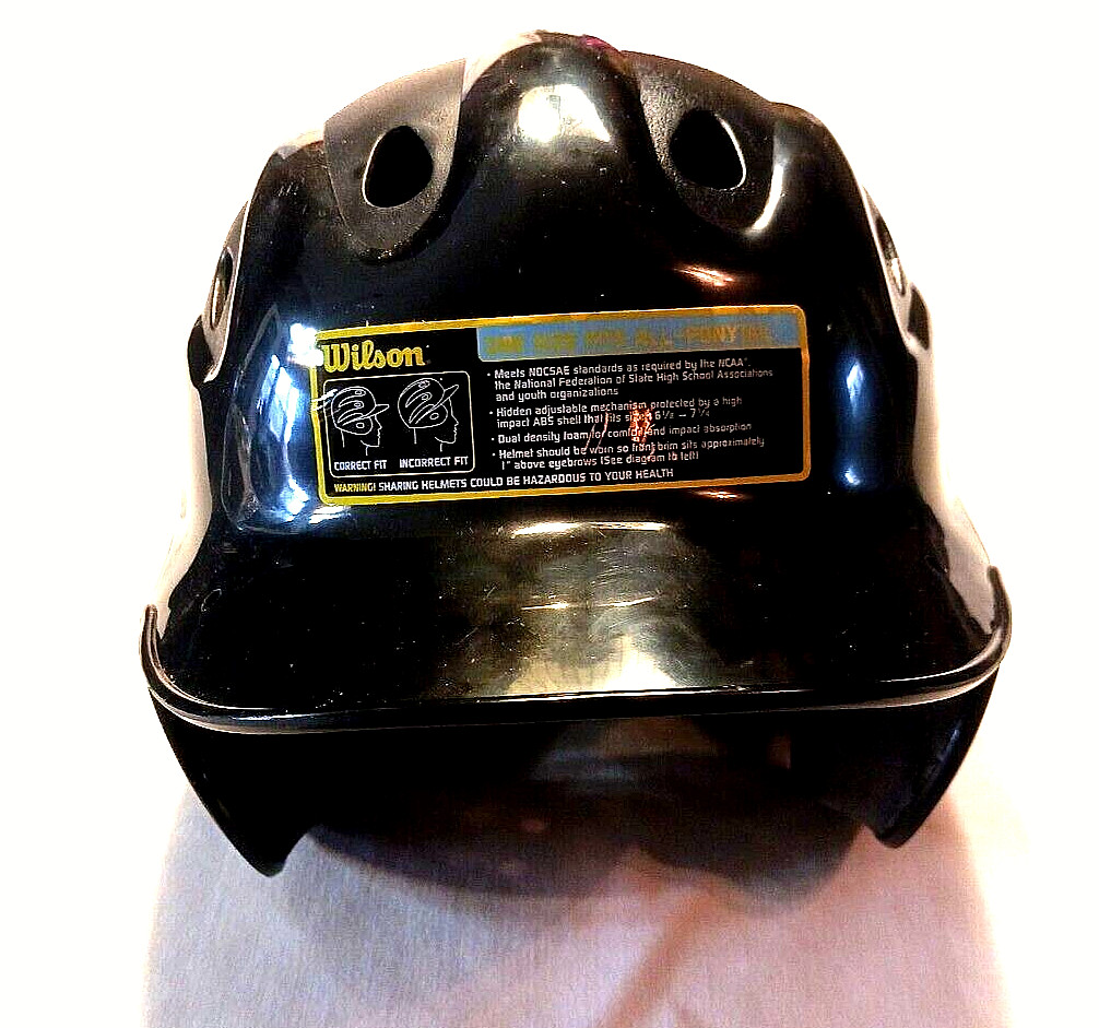 Black Wilson Sporting Goods Batting Helmet Ponytail Size  Model  A5276 1/8-7 1/4