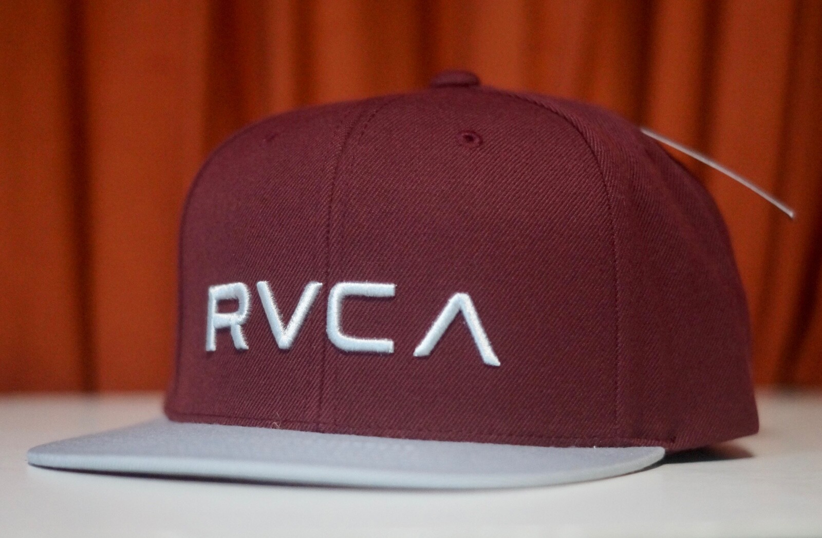 New Rvca Twill Wine Color MID FIT Mens Snapback Hat RHTRVC-3