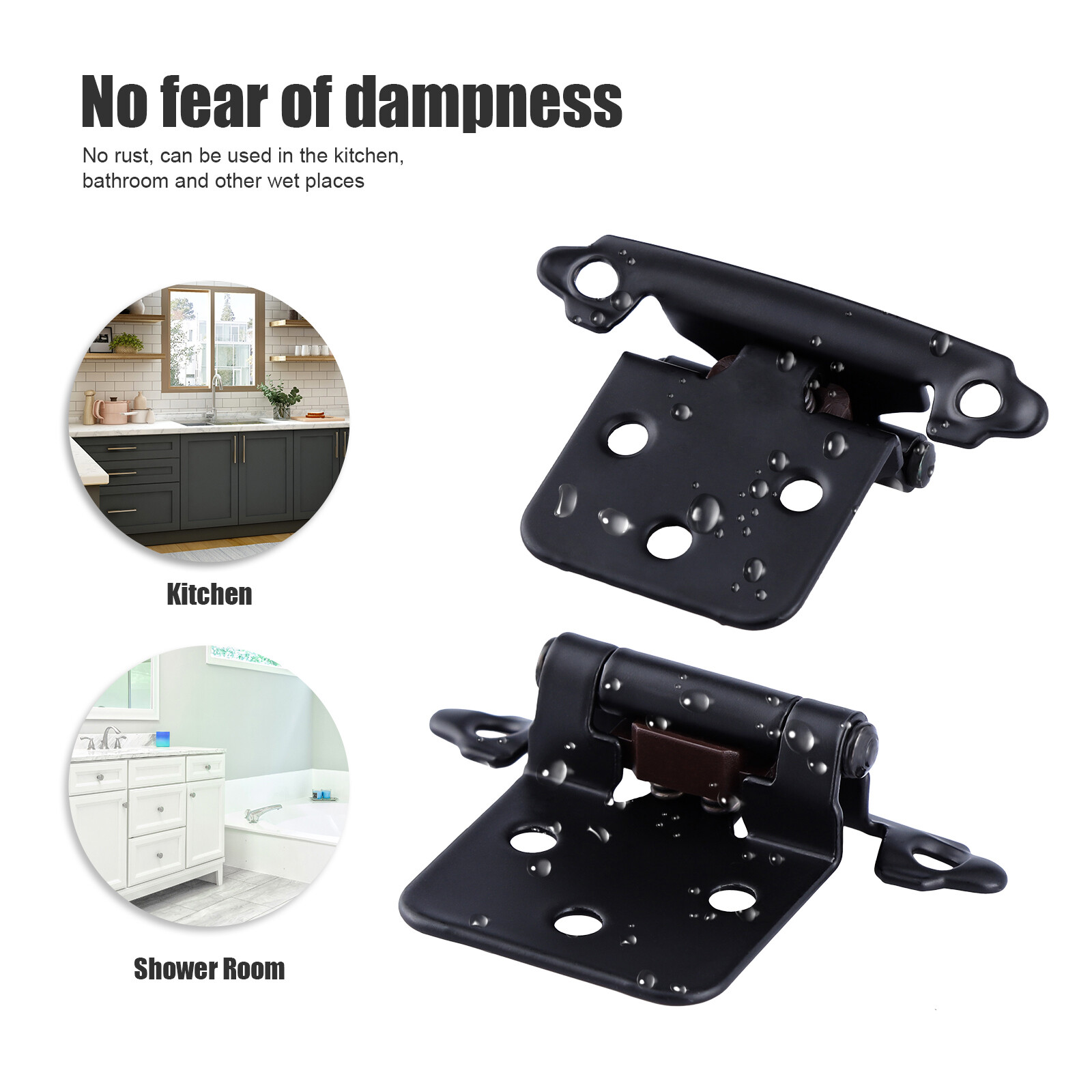 20pcs Kitchen Cabinet Hinges Overlay Self Closing Face Mount Cupboard Door Hinge
