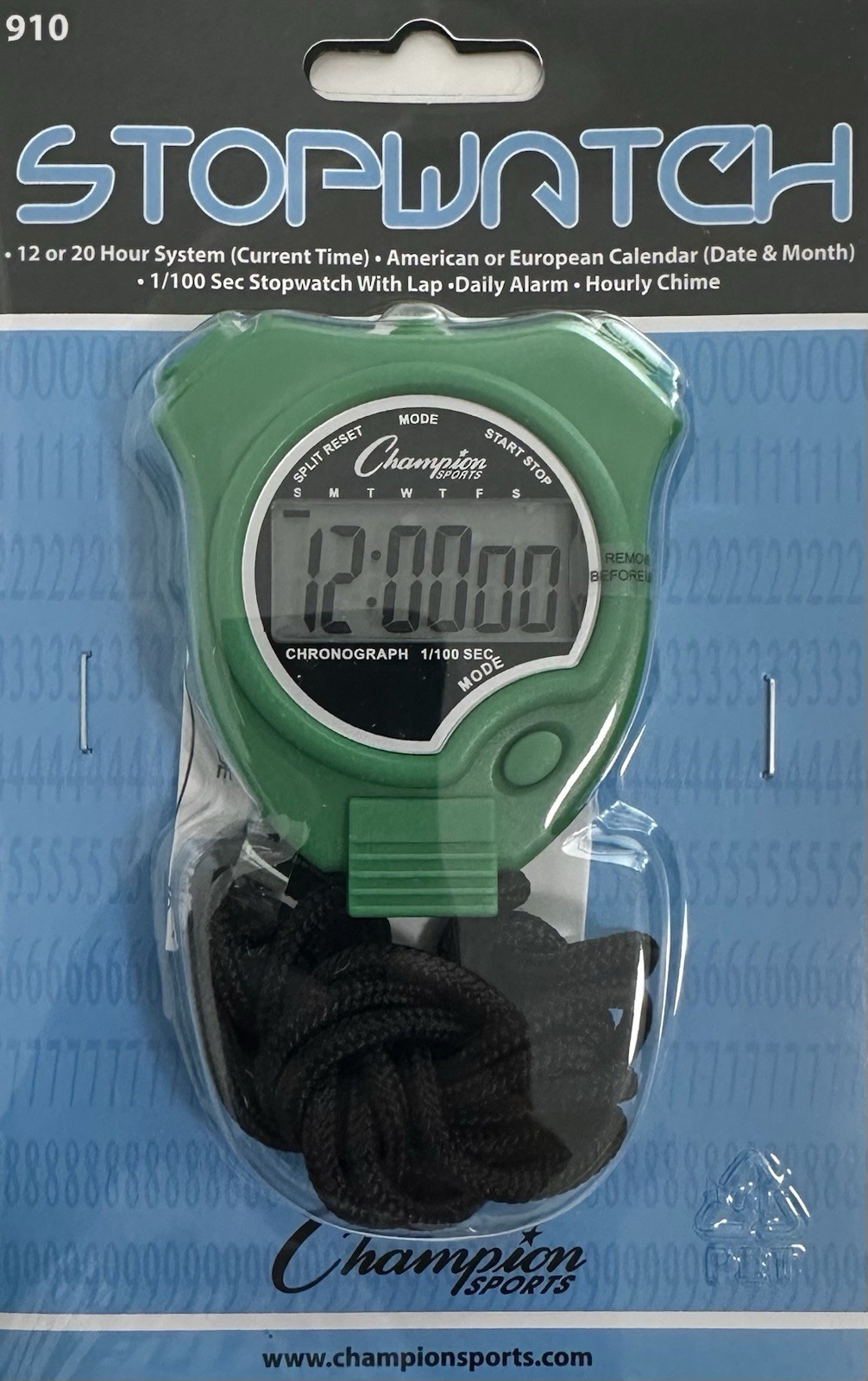 CHAMPION SPORTS STOPWATCH 910 - GREEN