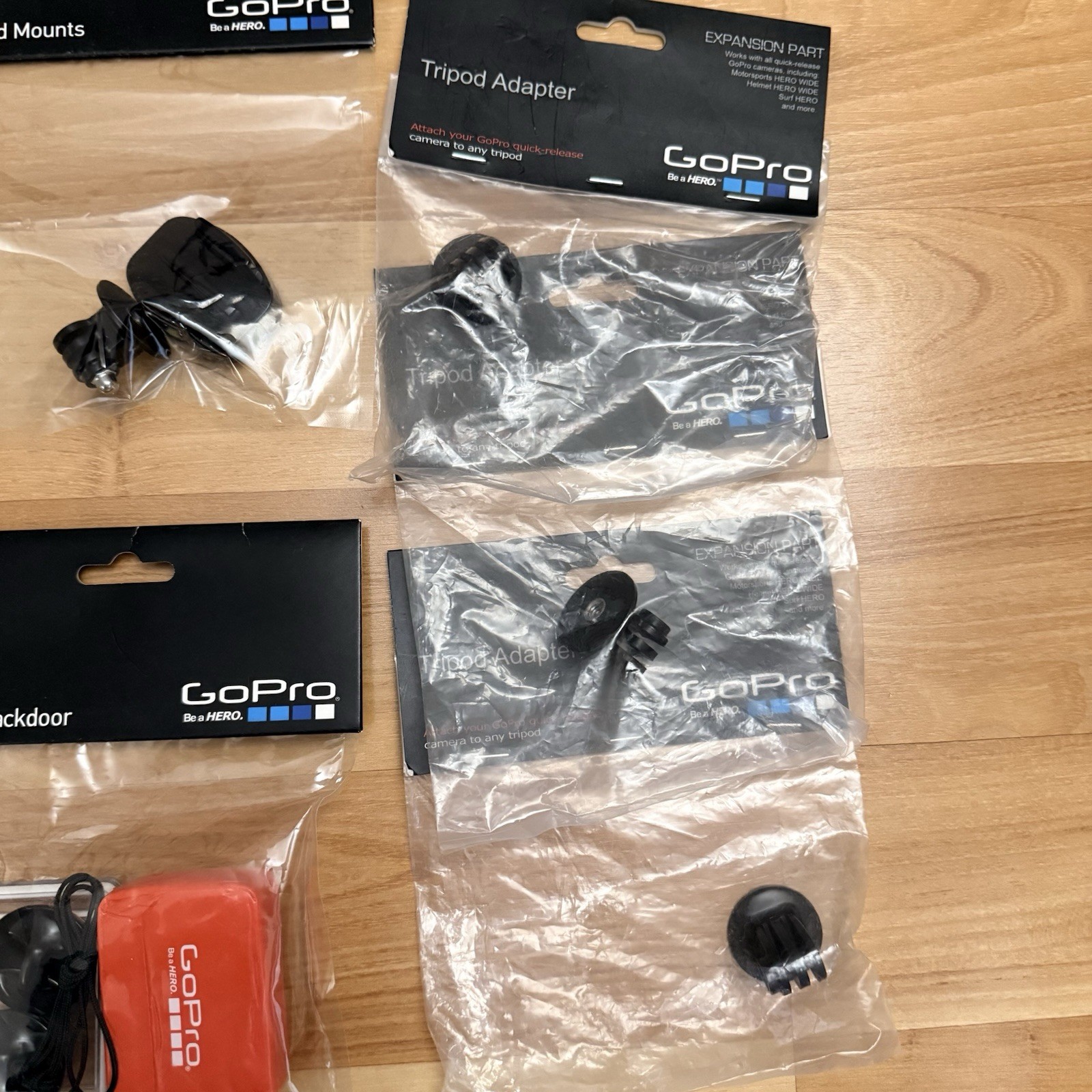 Genuine GoPro Hero 3 Accessory Bundle Frame Tripod Mount/Adapter Protective Lens