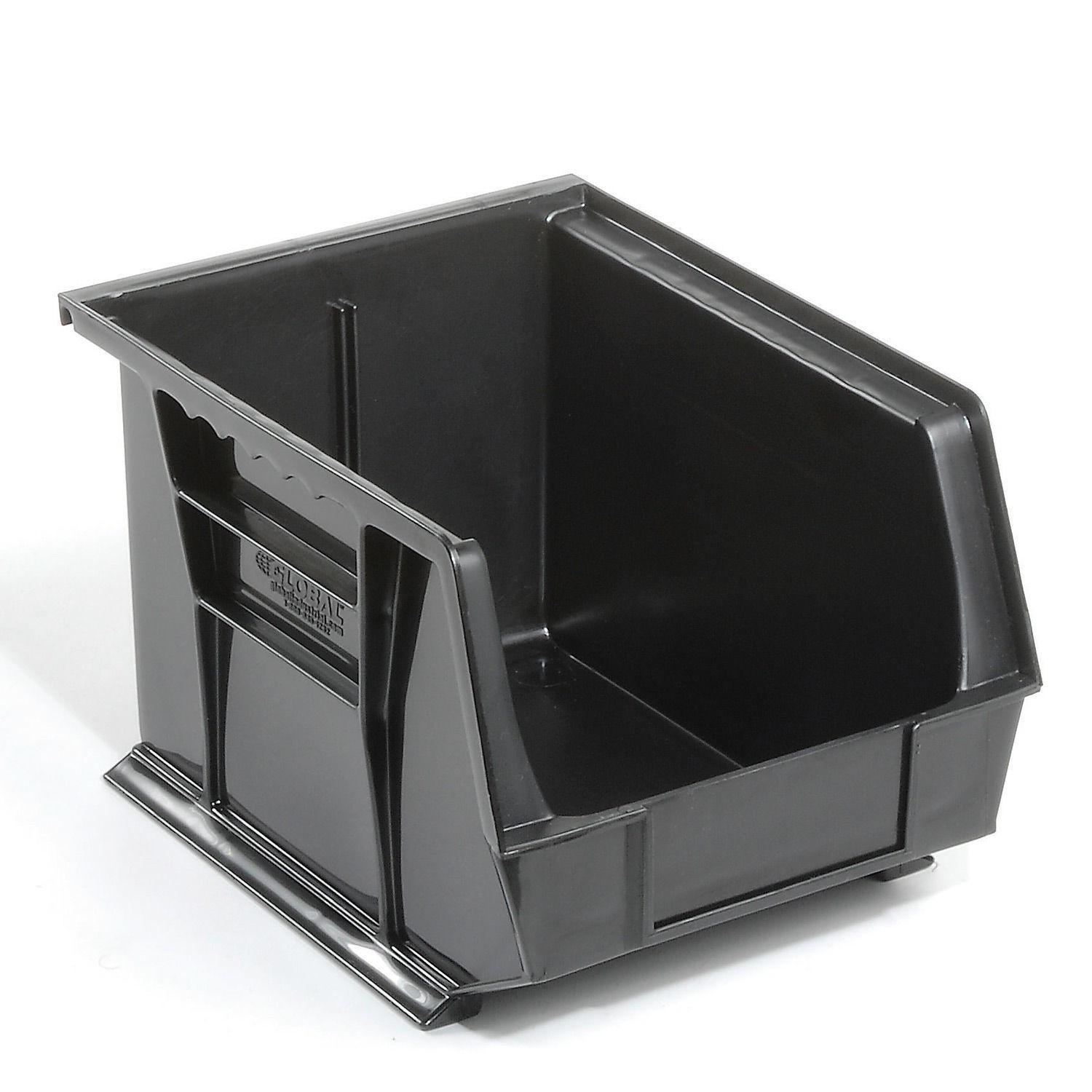 Plastic Stacking Bin 8-1/4 x 10-3/4 x 7 Black Lot of 6