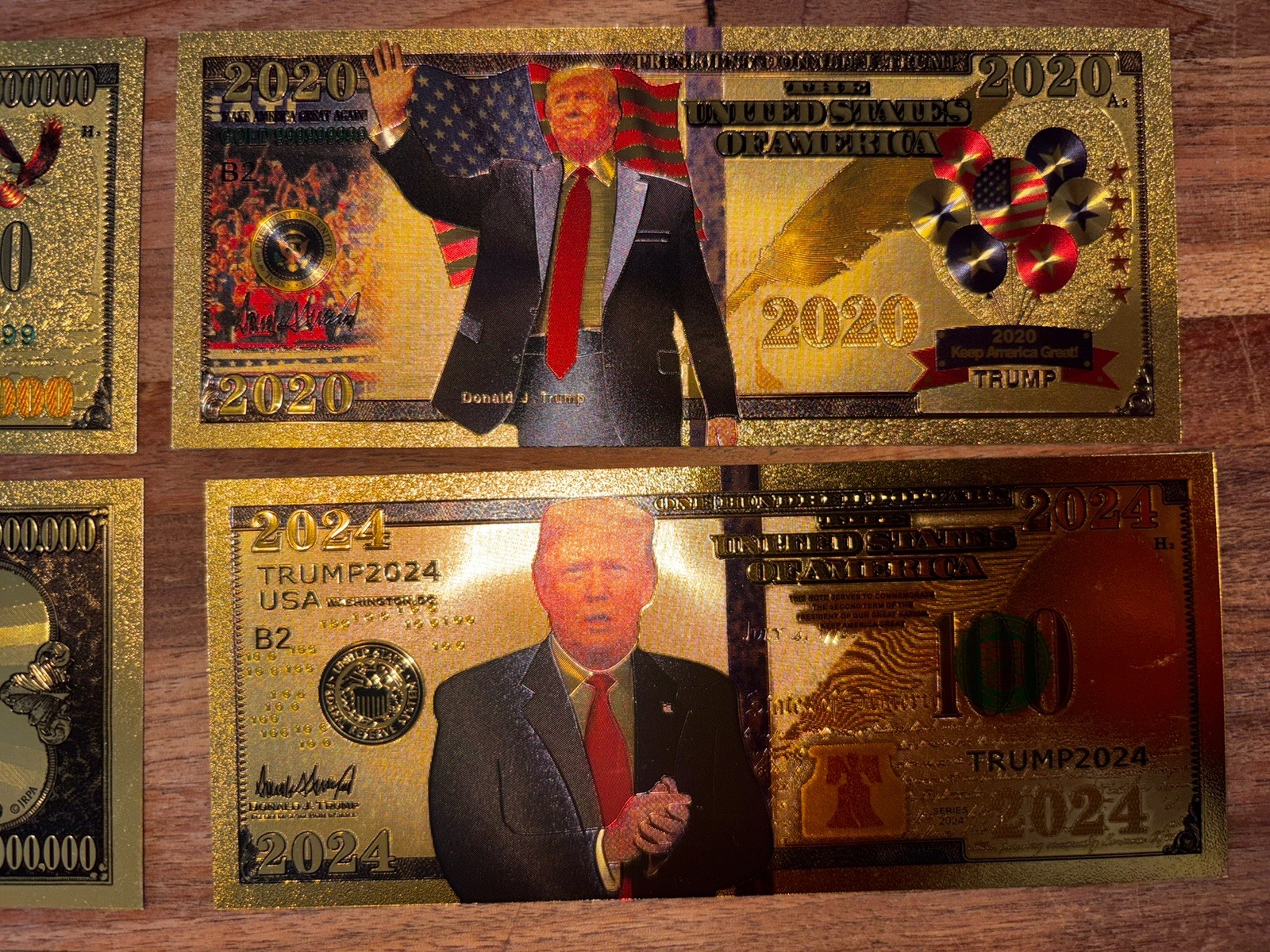 Donald Trump 24k Gold Foil Bank Note - Set of 5