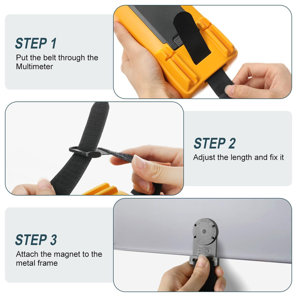 Magnet Hanger Compatible with Fluke Instruments Multimeter, Magnetic Hanging Loo