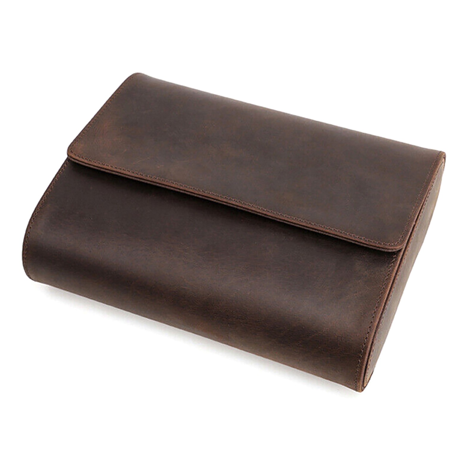 6 Slots Watch Roll Storage Box Genuine Leather Jewellry Display Travel Case