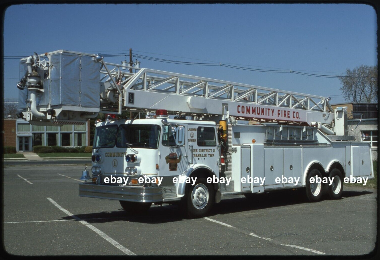 Franklin Twp NJ Community FC 1973 Imperial LTI 85' Tower Fire Apparatus Slide