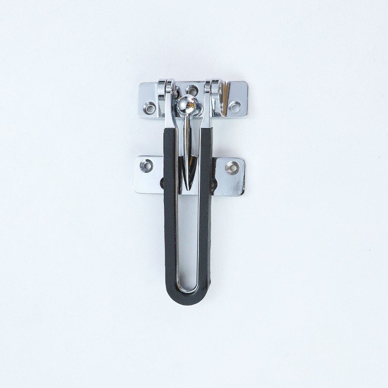 1Pcs Zinc Alloy Door Anti-theft Security Thickened Buckle Lock Silver Tone