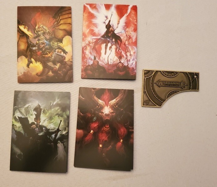 Warhammer AoS Age of Sigmar New Metal Combat Gauge, GW 2024 With Art Cards x4