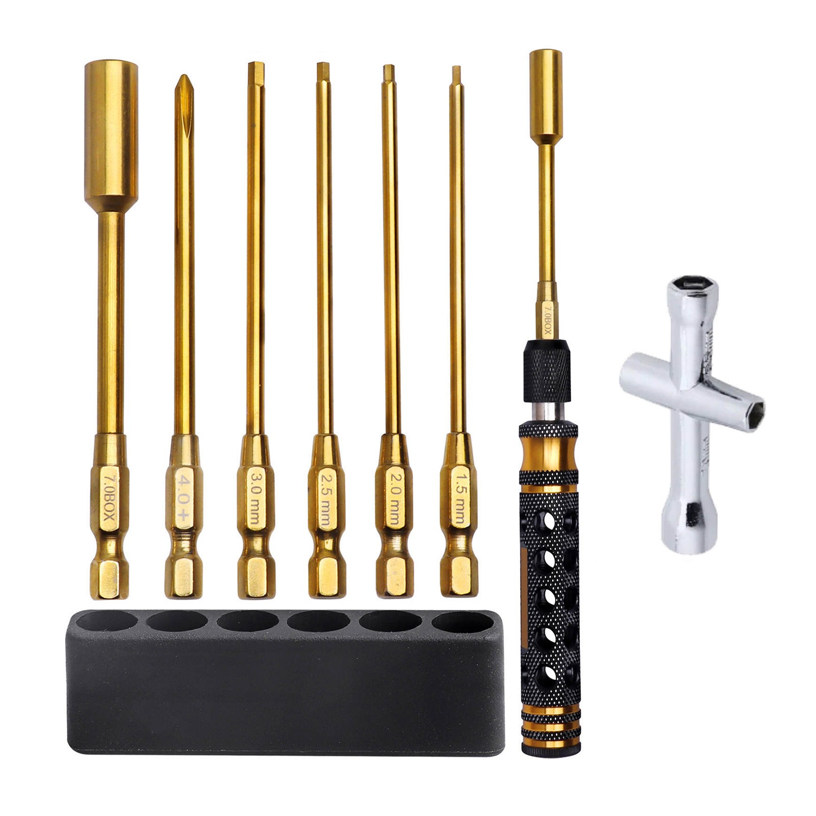 Magnetic RC Driver Set Hex Bits 1.5-3.0mm 7mm Nut Driver Cross Bit and Wrench