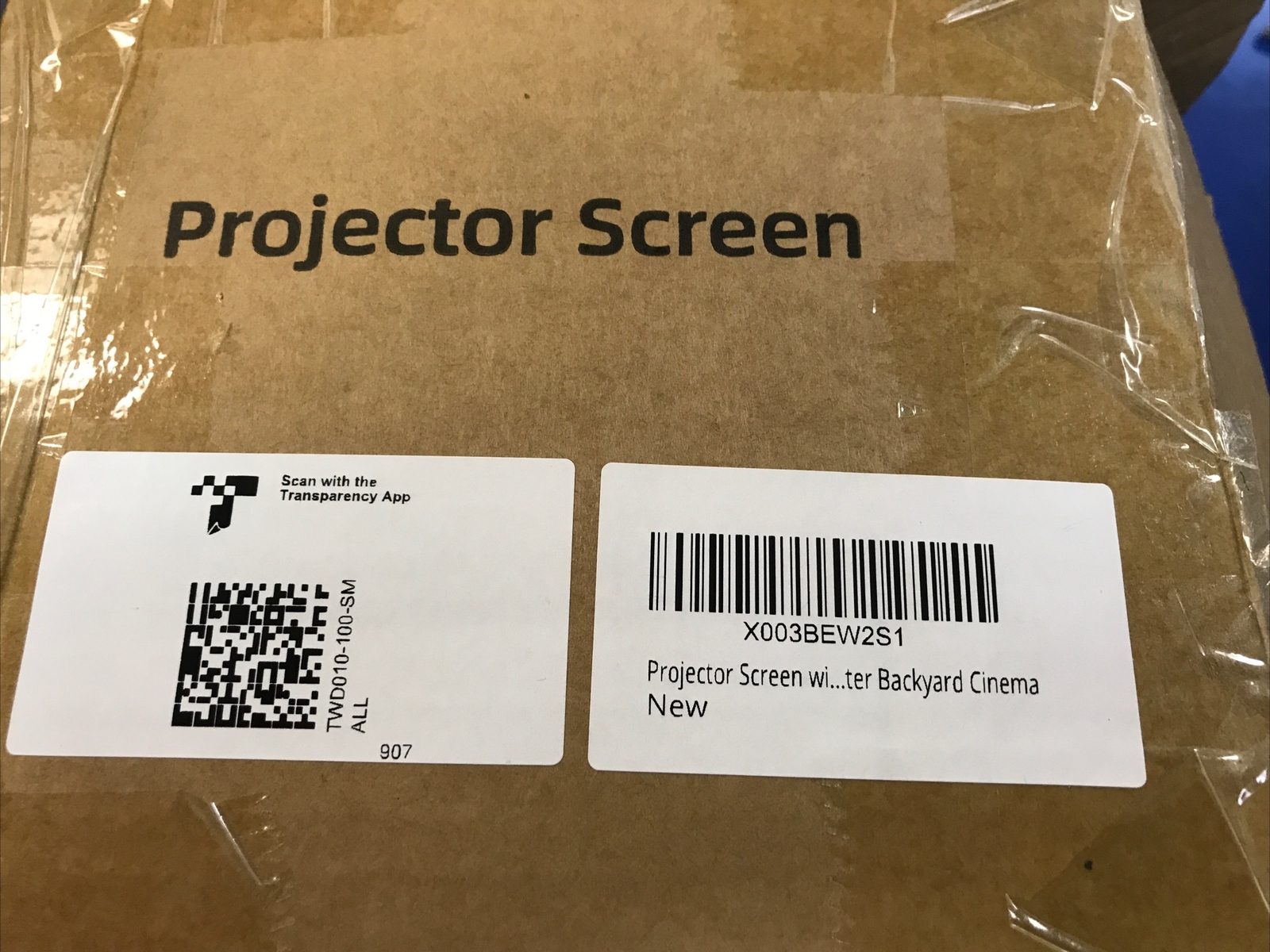 Towond High Performance 100 Inch Backyard Cinema Projector Screen New Open Boxy
