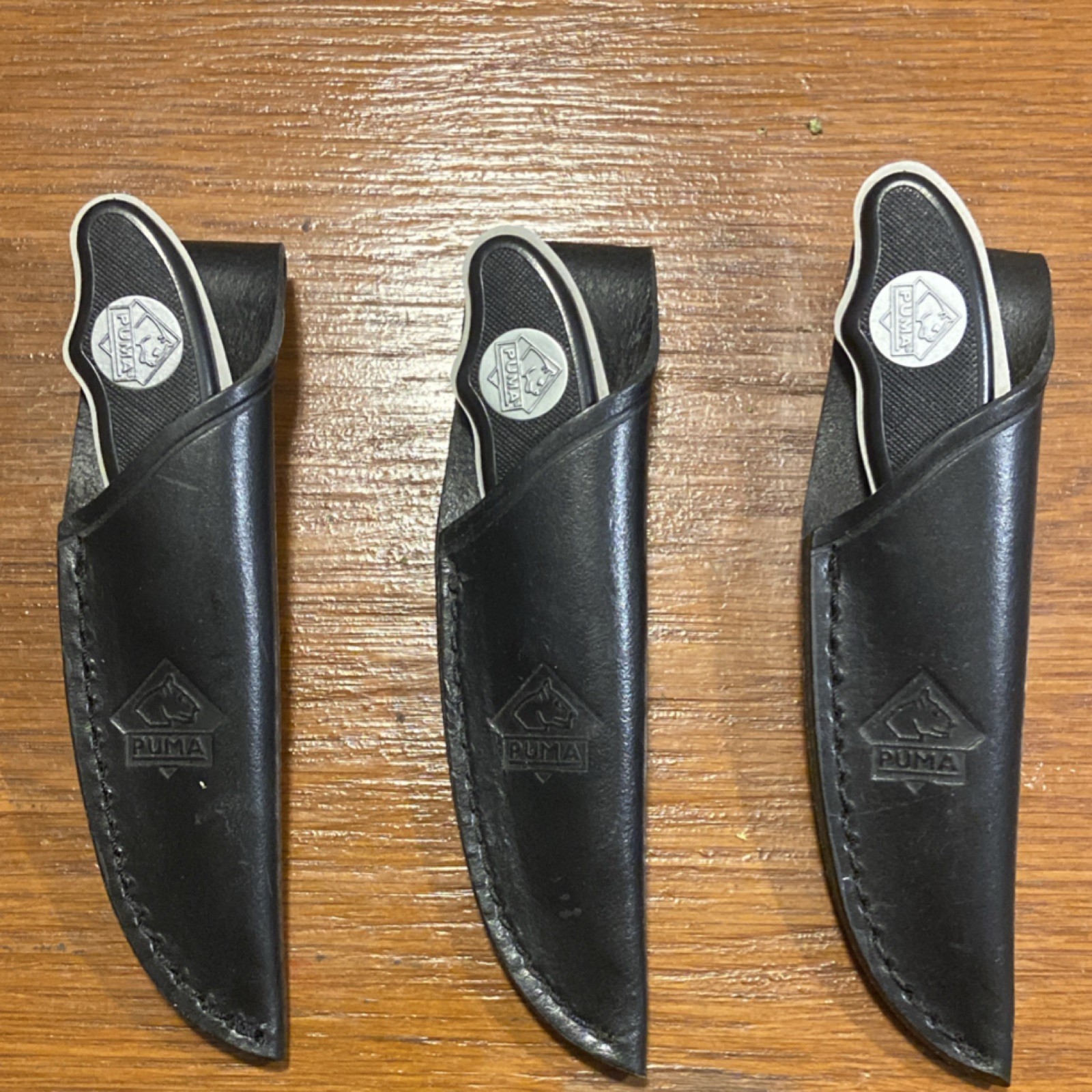 Puma Hunting Knife Set Stainless Steel Rubber Handle w/ Sheaths