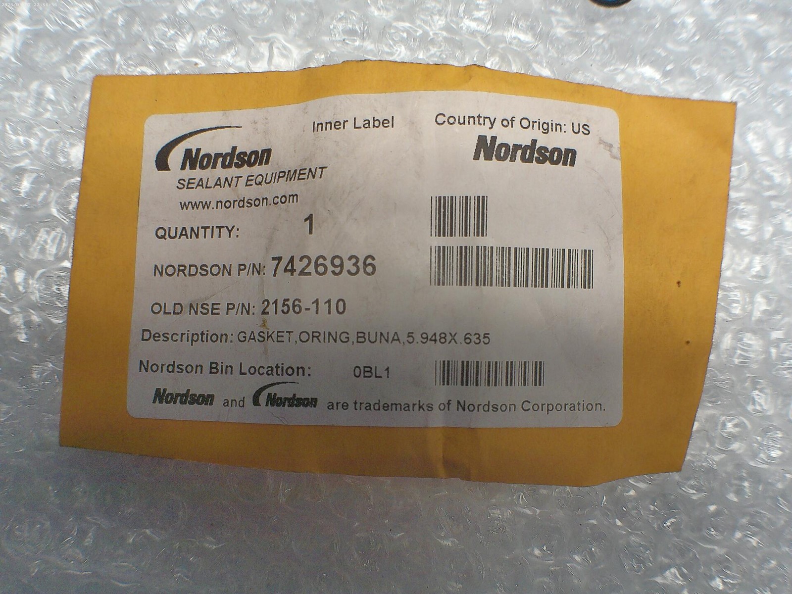 NORDSON 7426936 GASKET NSMP
