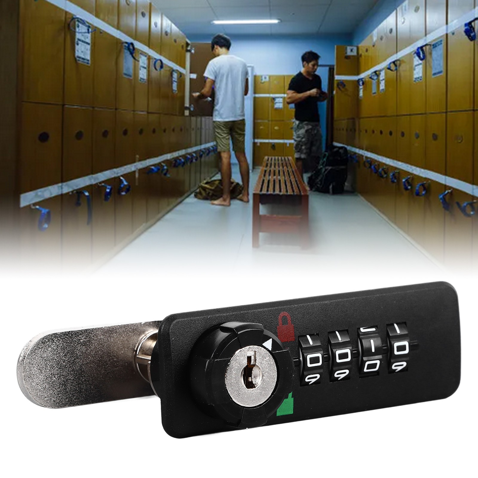 4 Digit Mechanical Dial Combination Lock For Secure Cabinet Protection Premium